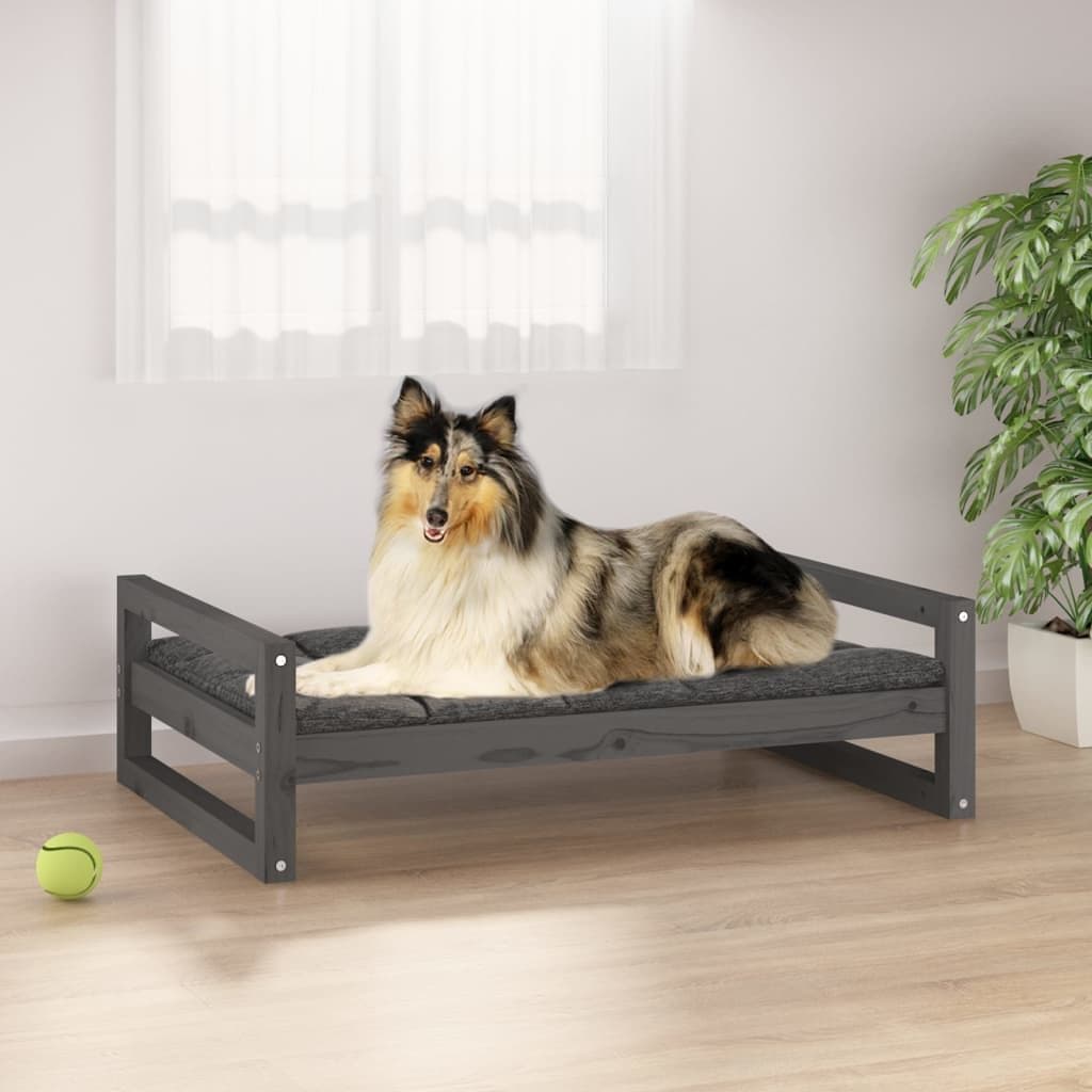 Dog Bed 95.5x65.5x28 cm Solid Pine Wood