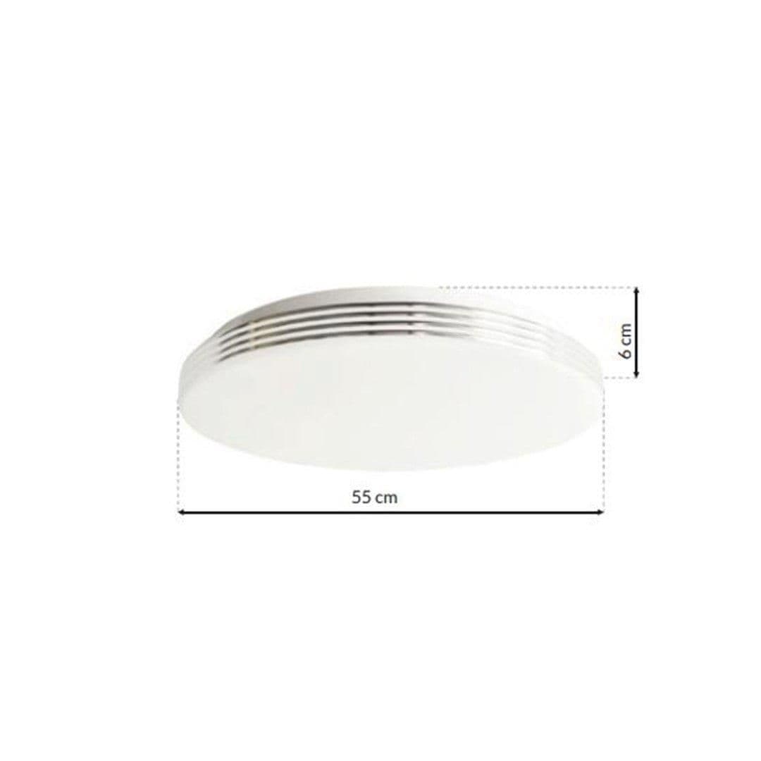 Siena LED Ceiling Lamp 55cm Chrome Remote