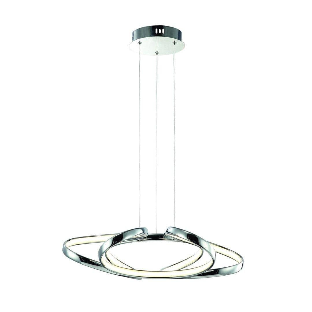Craft LED Pendant Light 45cm Elegant Chrome Curves