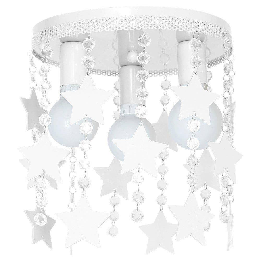 Star Ceiling Lamp Matt Hand Made Crystals Stars