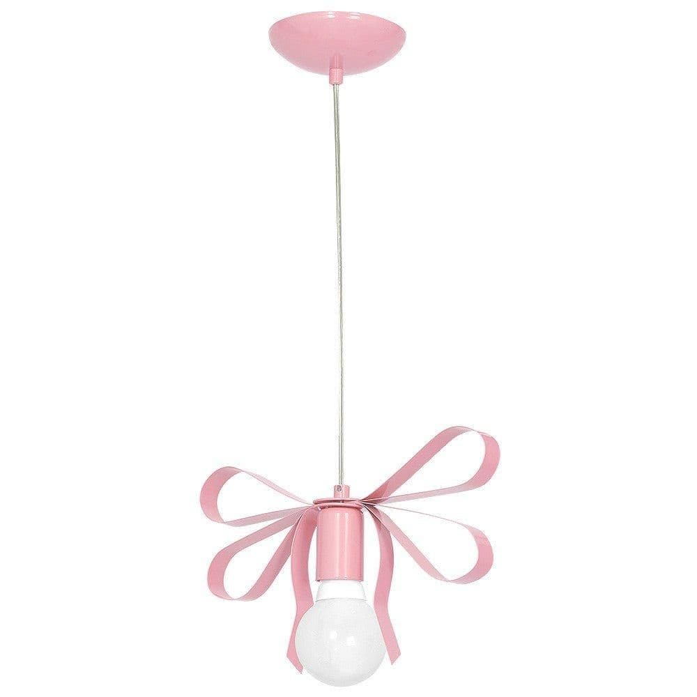 Emma Pink Pendant Hand Made Delicate Tied Ribbon Effect