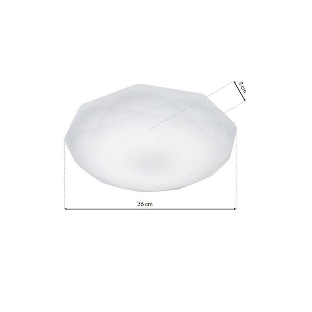 Hex Ceiling Lamp 36cm Great Value Eco LED Light Source Included