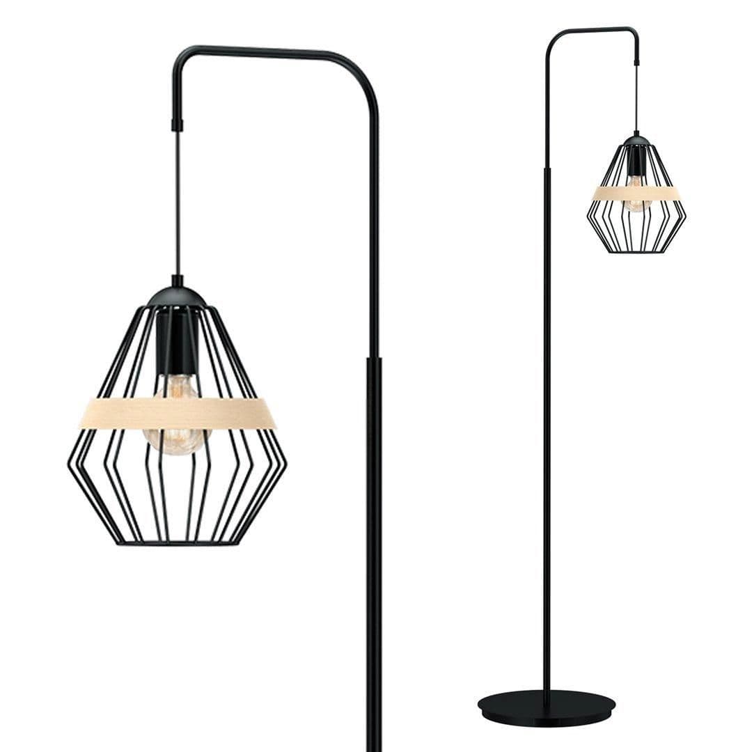 Cliff Floor Lamp Hand Made Matt Natural Wood