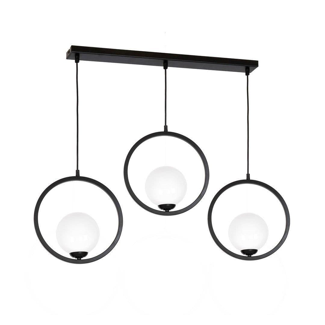 Boston Pendant Lamp Hand Made Metal White Glass
