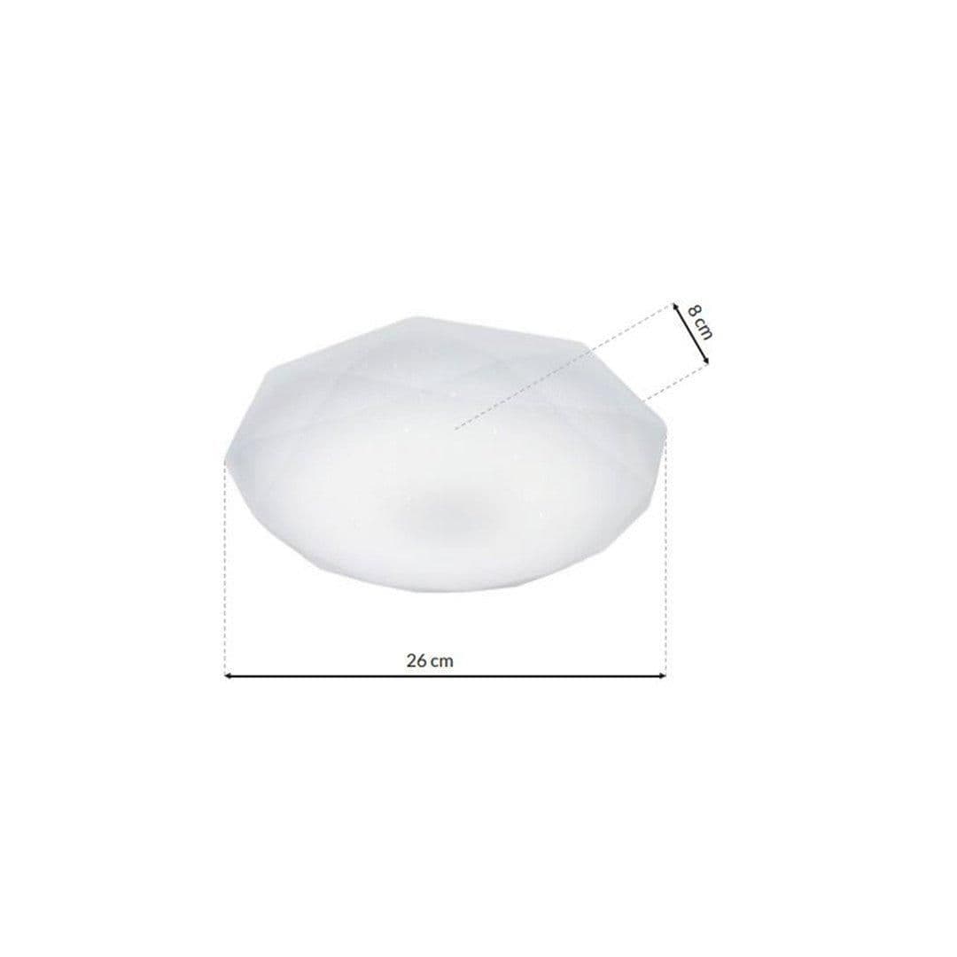 Hex Ceiling Lamp 26cm Great Value Eco LED Light Source Included