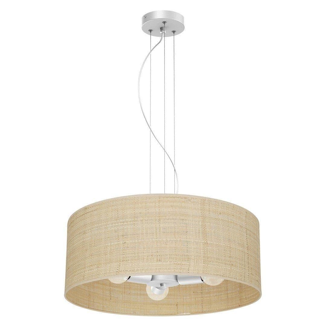 Marshall Hand Made Pendant Lamp Rattan Coloured Fabric