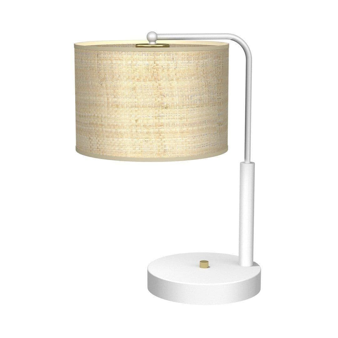Marshall Hand Made Table Lamp Rattan Coloured Fabric
