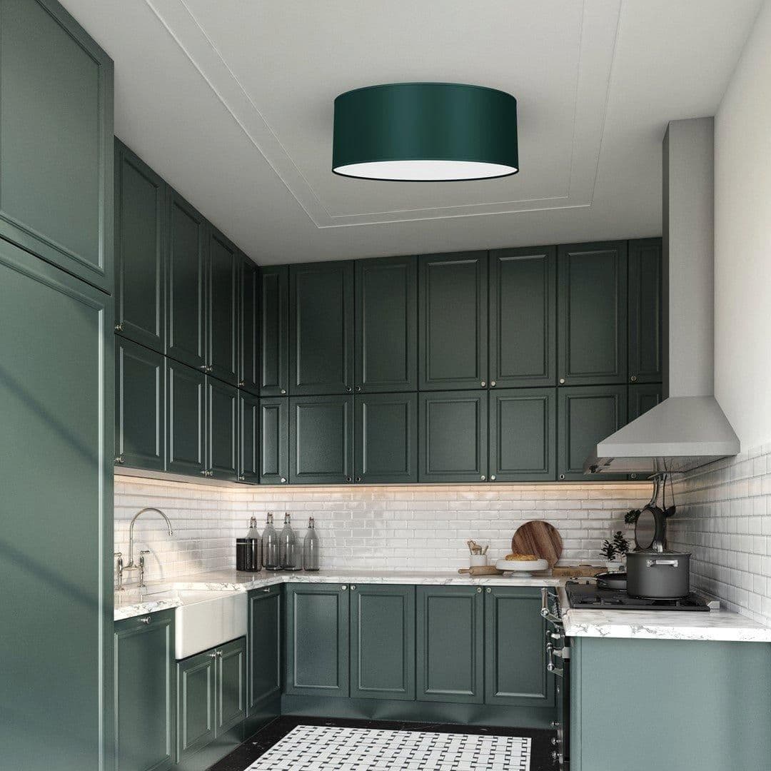 Verde Ceiling Lamp 40cm Hand Made Scandi Style Rich Fabric