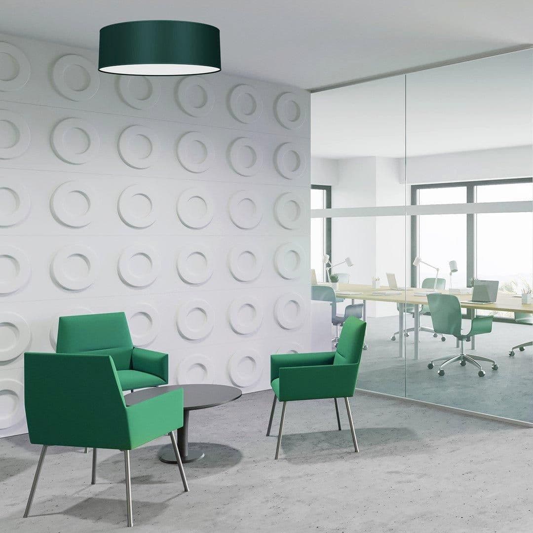 Verde Ceiling Lamp 50cm Hand Made Scandi Style Rich Fabric