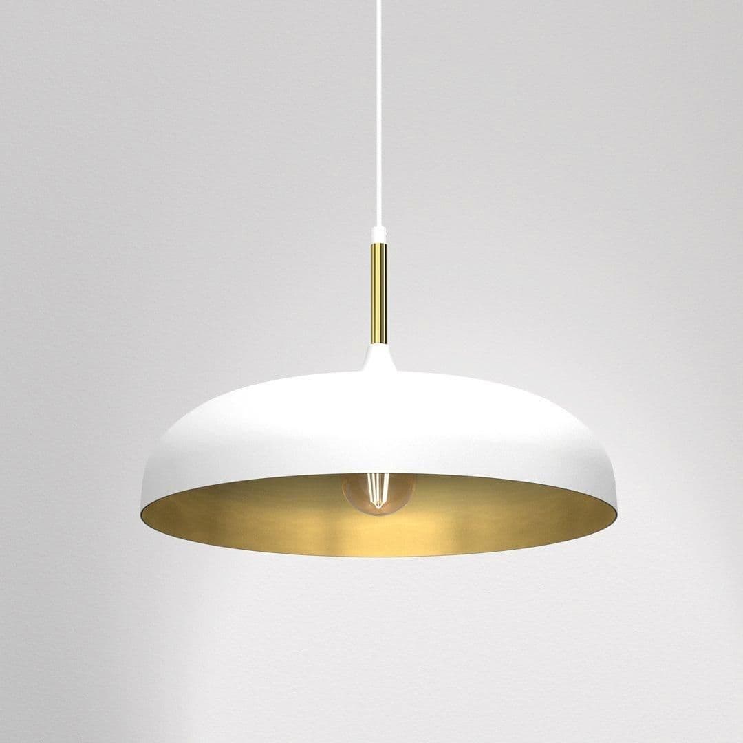 Lincoln Pendant Lamp 45 cm Hand Made Scandi Style Gold Interior