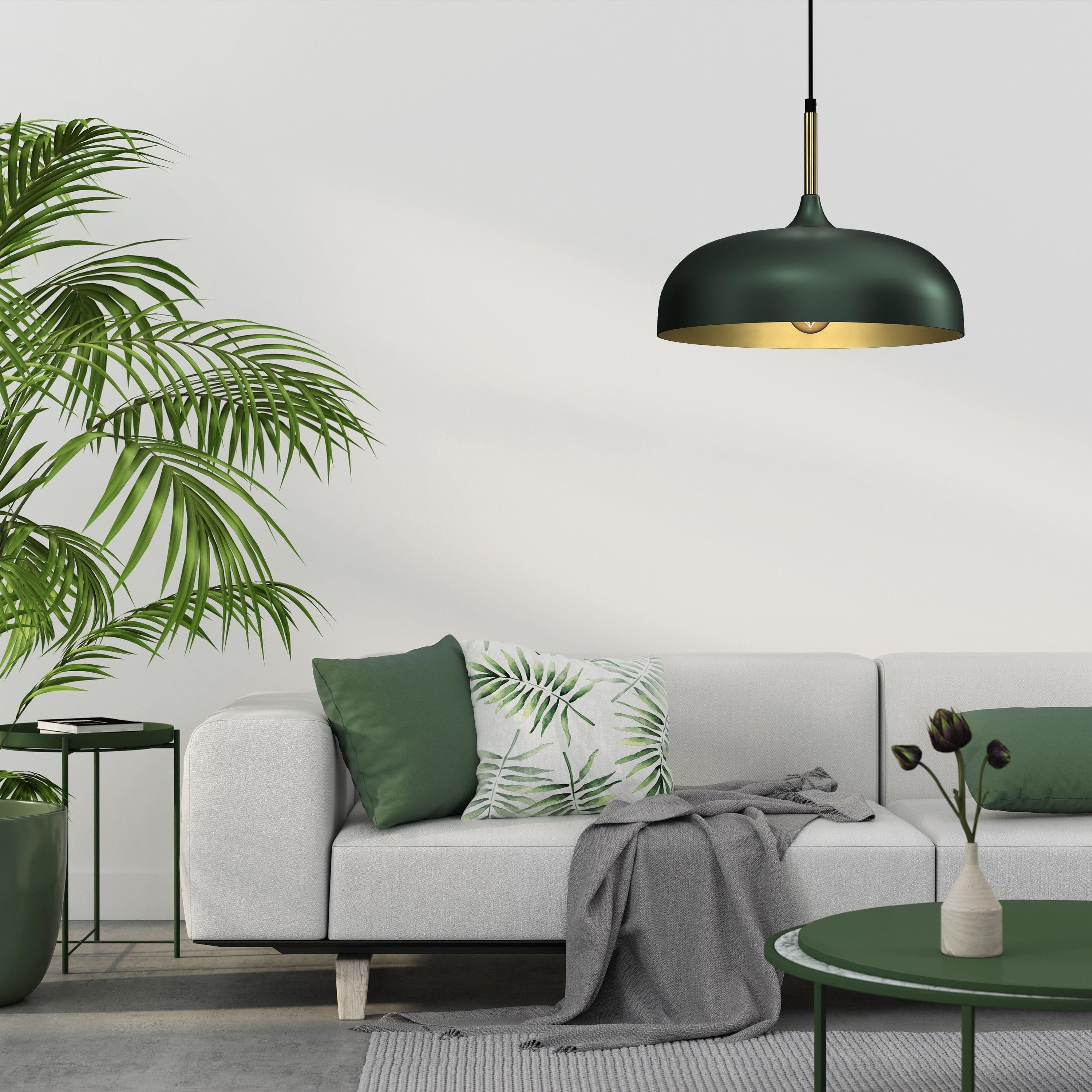 Pendant Lamp Lincoln Green Gold 1XE27 35cm
