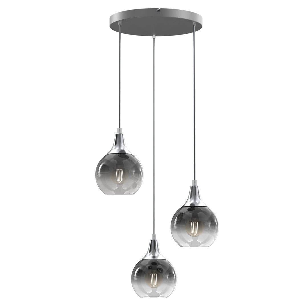 Monte Hand Made Designer Pendant Lamp Smoked Glass Shades