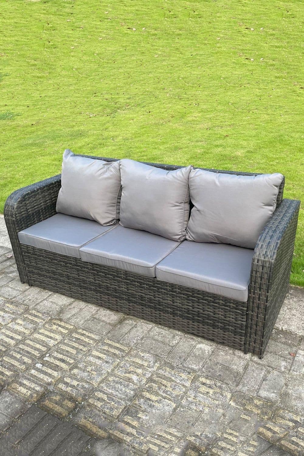 High Back 3 Seater Rattan Sofa Cushion