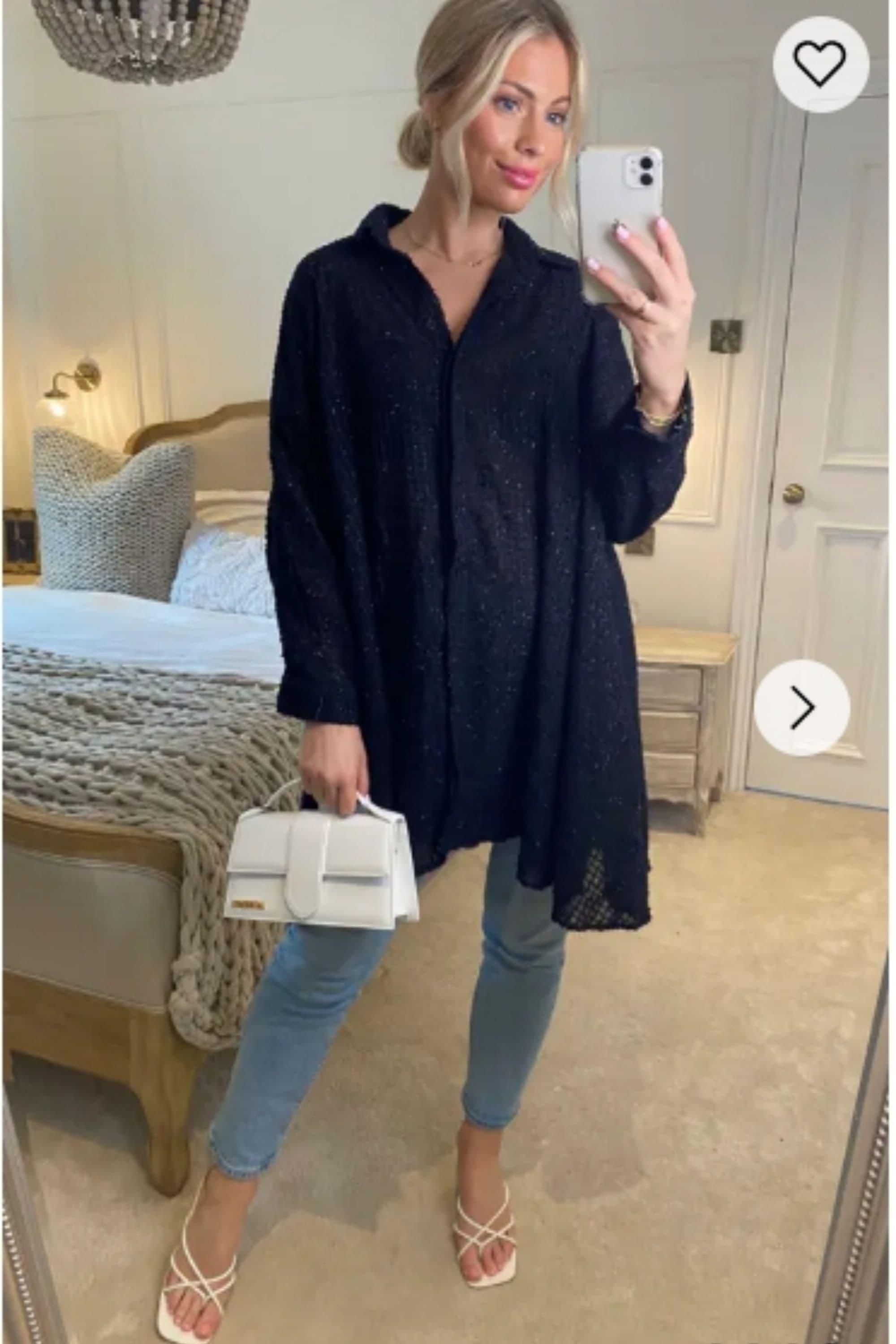 Oversized Shirt Dress Shimmy Hues Fabric Design
