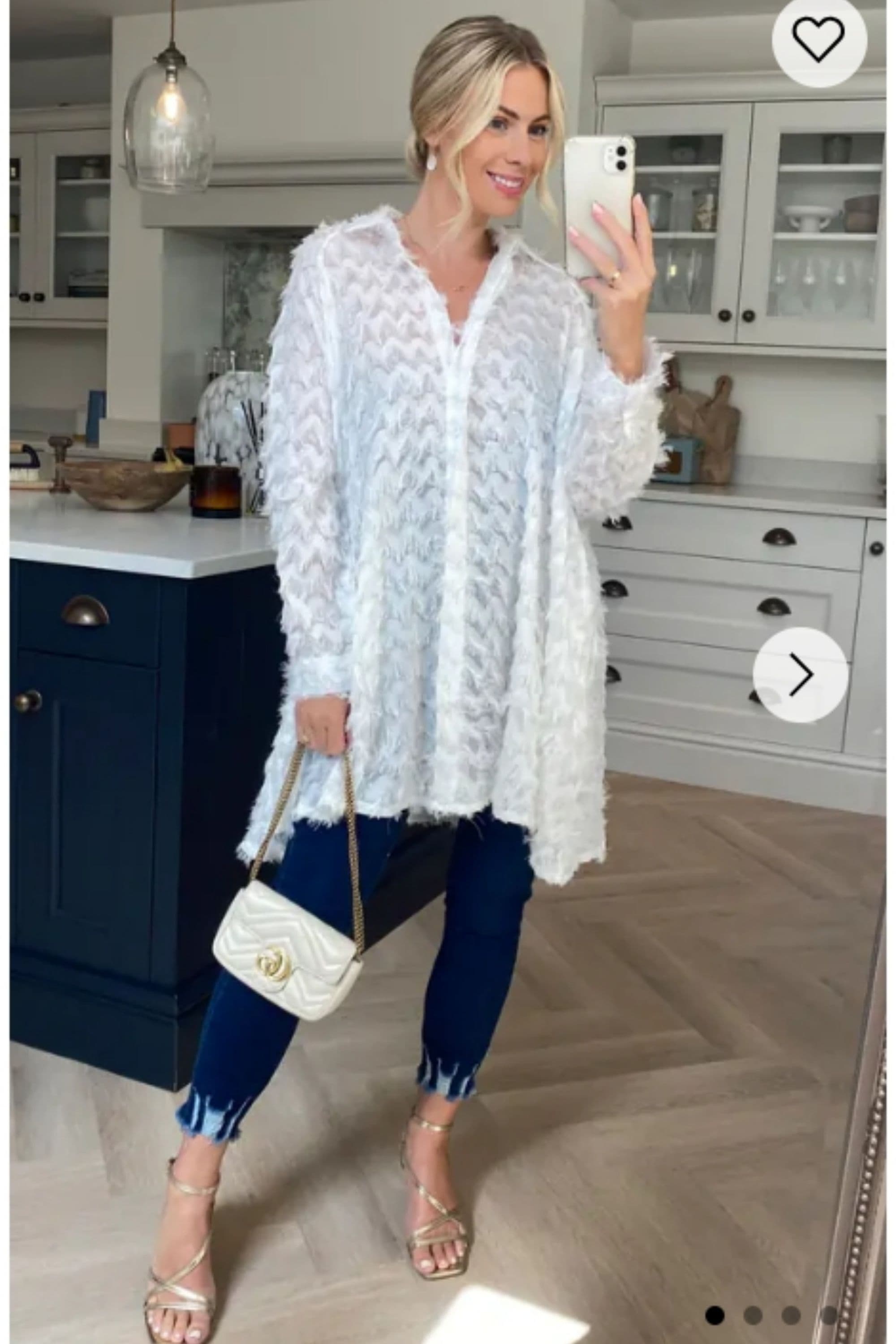Oversized Shirt Dress Multi Tassel Stripe Design Fabric