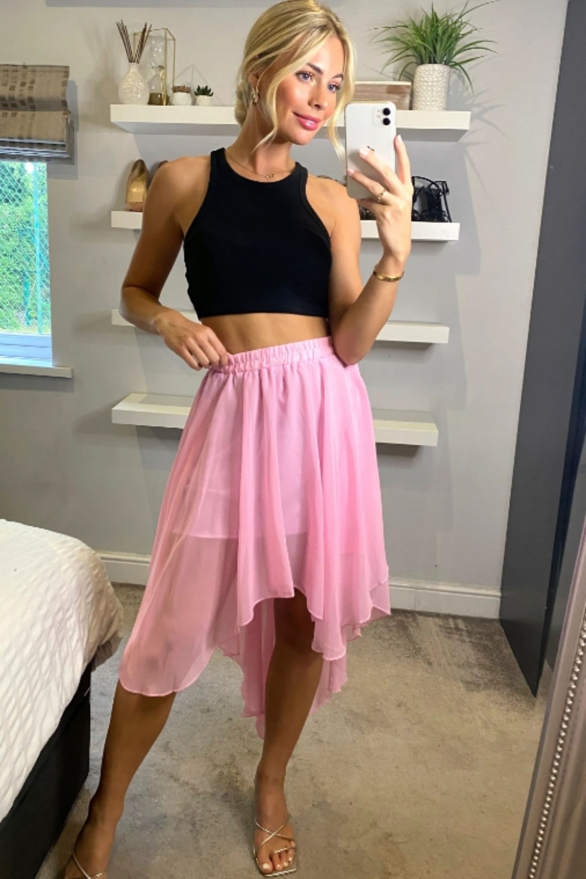 Dip Hem Skirt Light