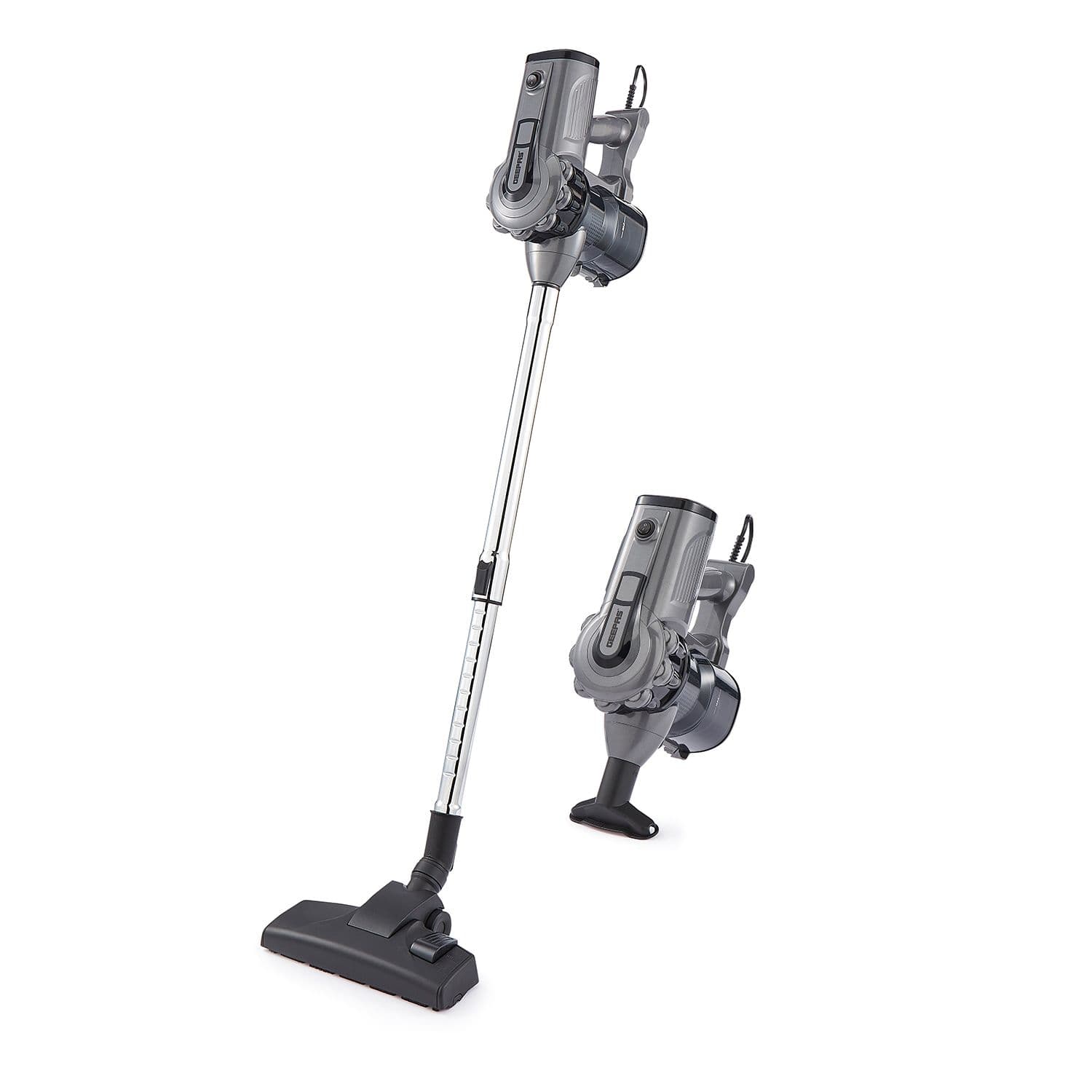 2 1 Corded Stick & Handheld Bagless Vacuum Cleaner Cyclonic Suction HEPA Filter