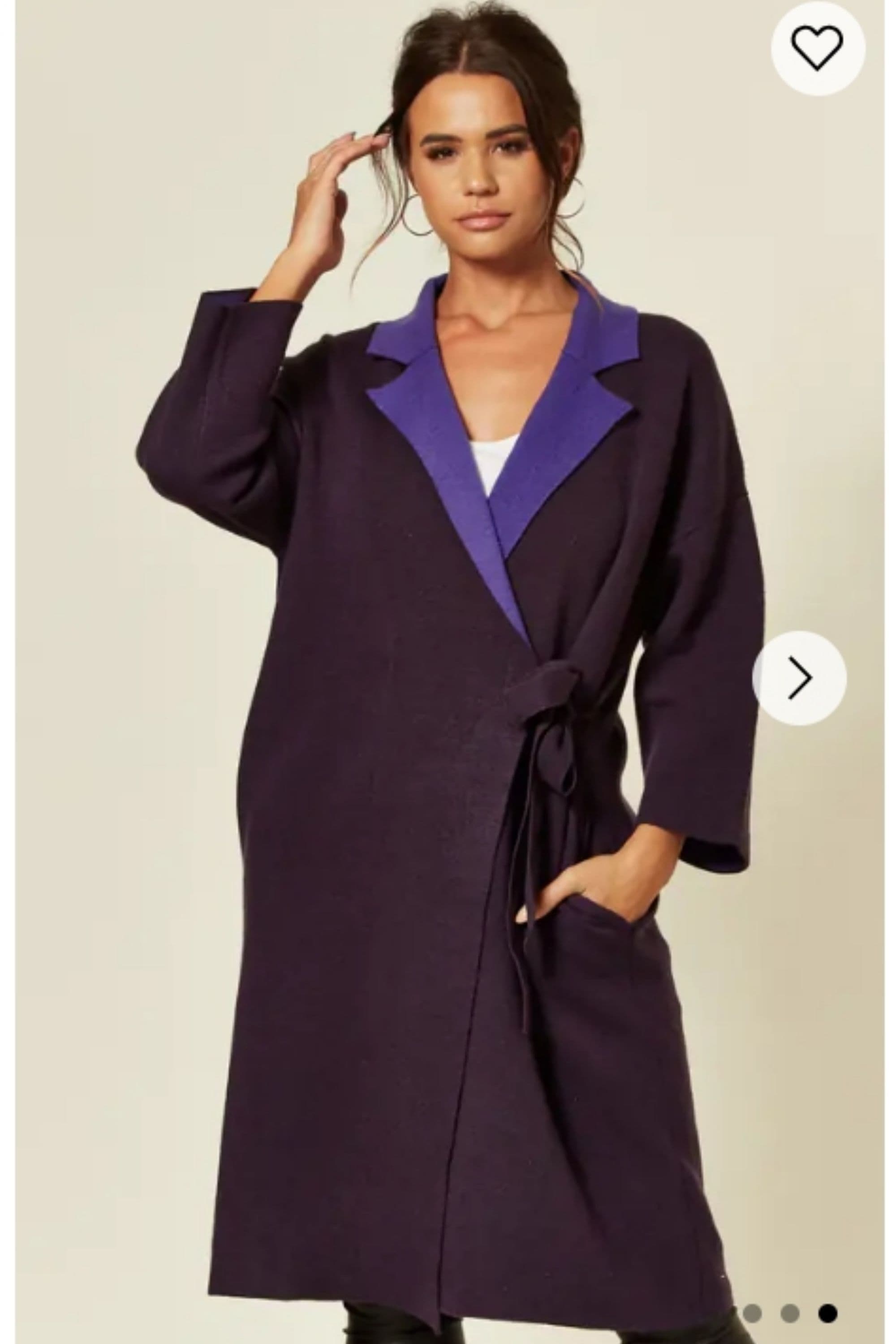Reversible Wool Blend Cardigan Coat 2 1 Outerwear