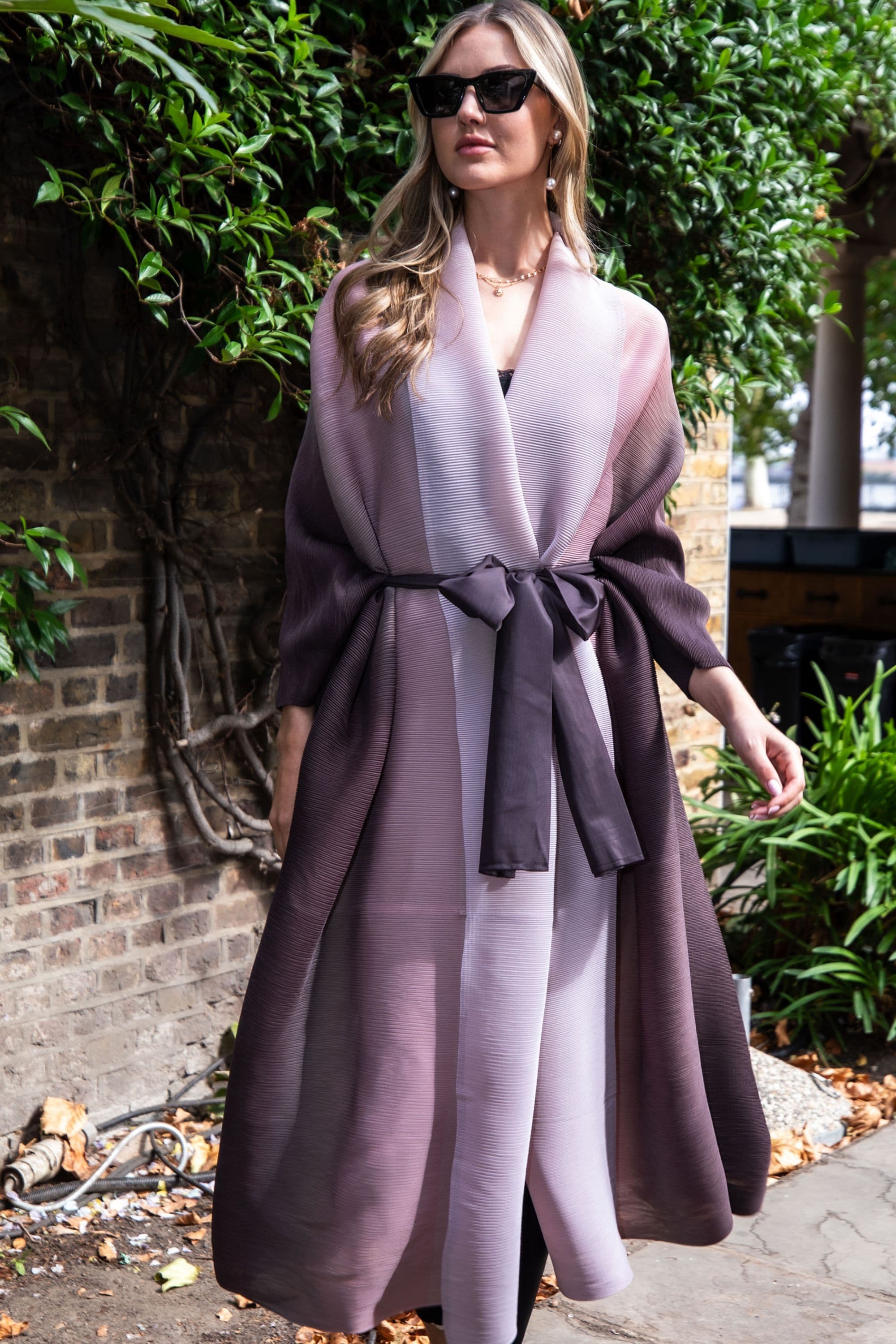Oversized Full Pleated Tie Dye Cardigan