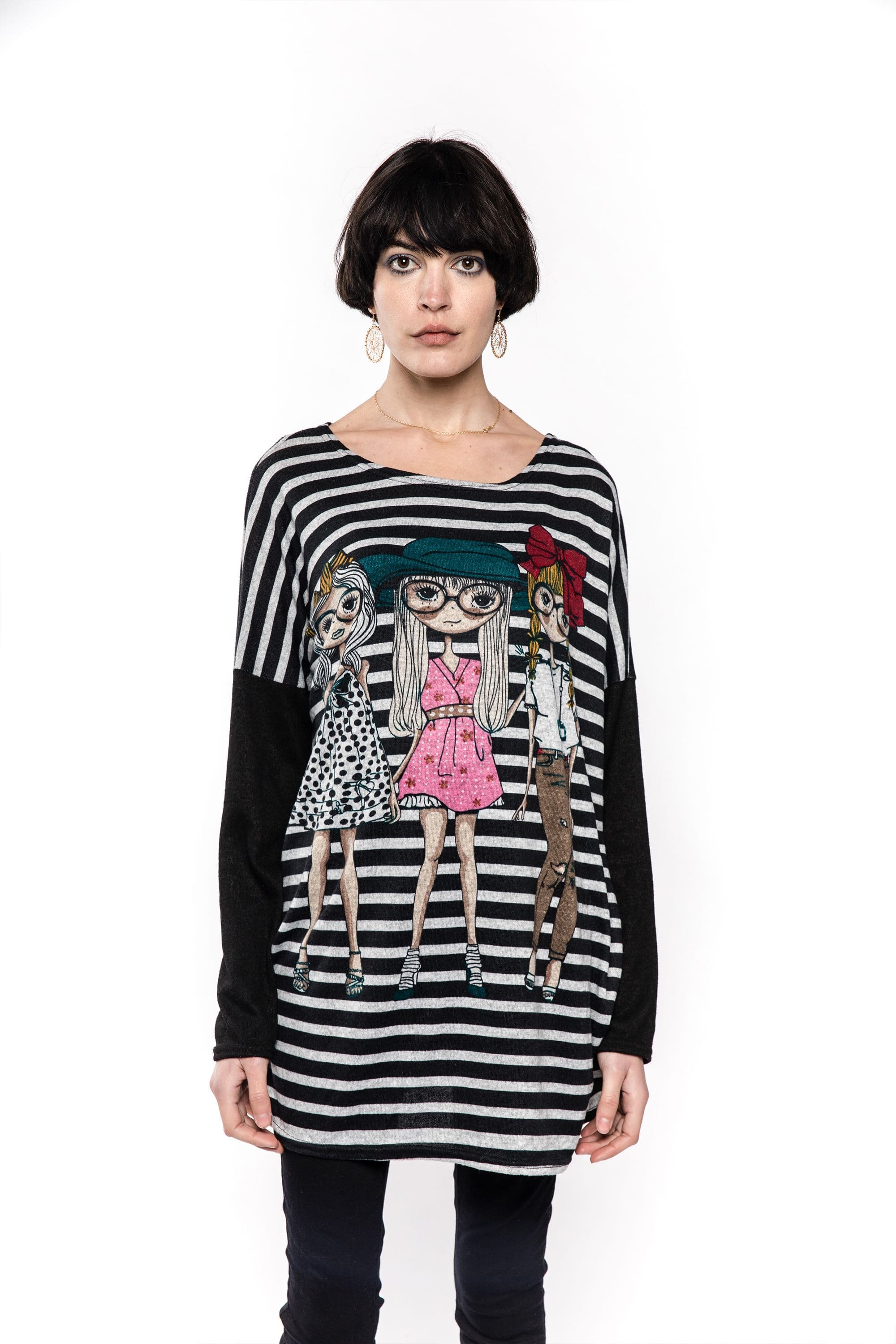 Print Long Jumper Top
