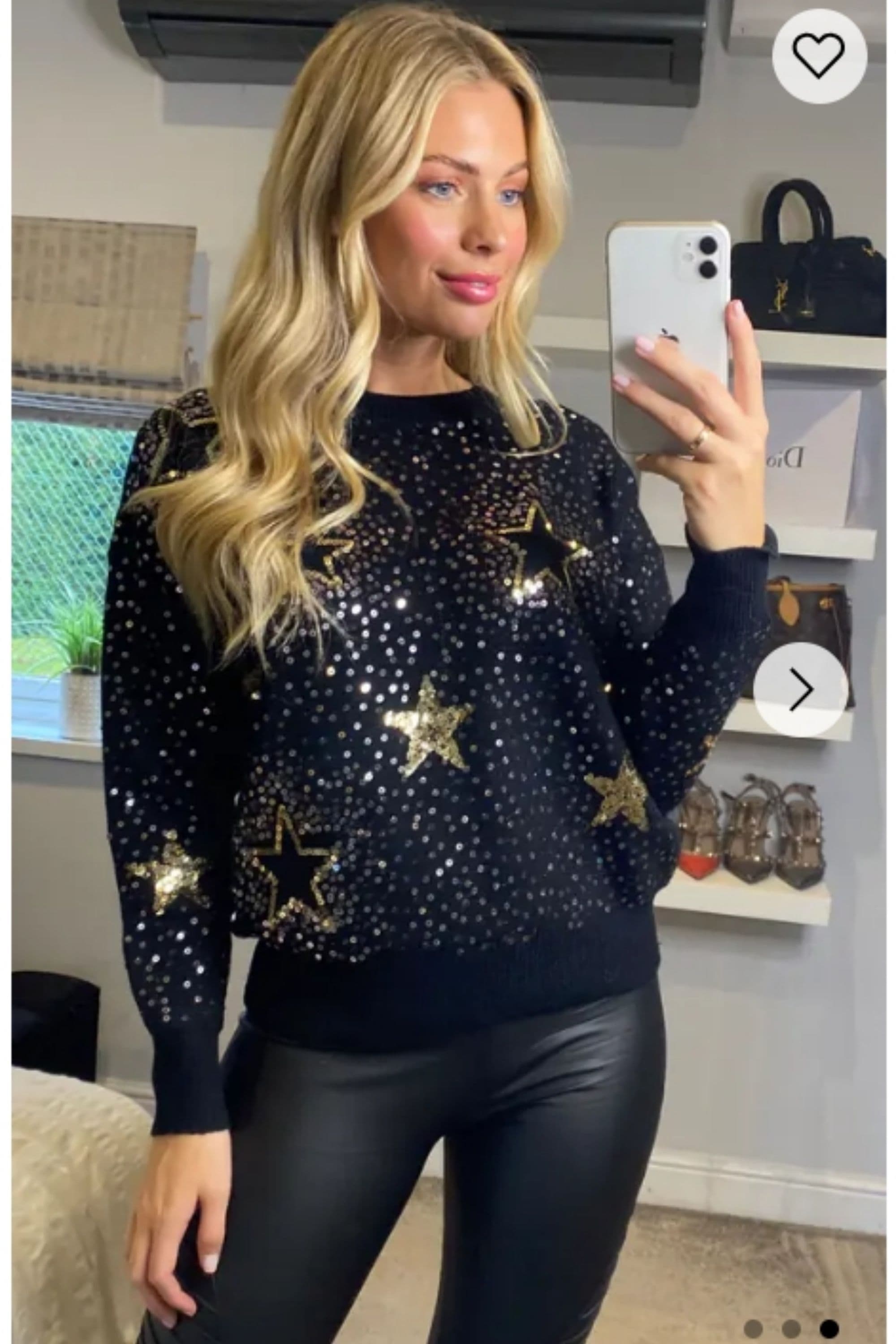 Sequin Star Knit Jumper