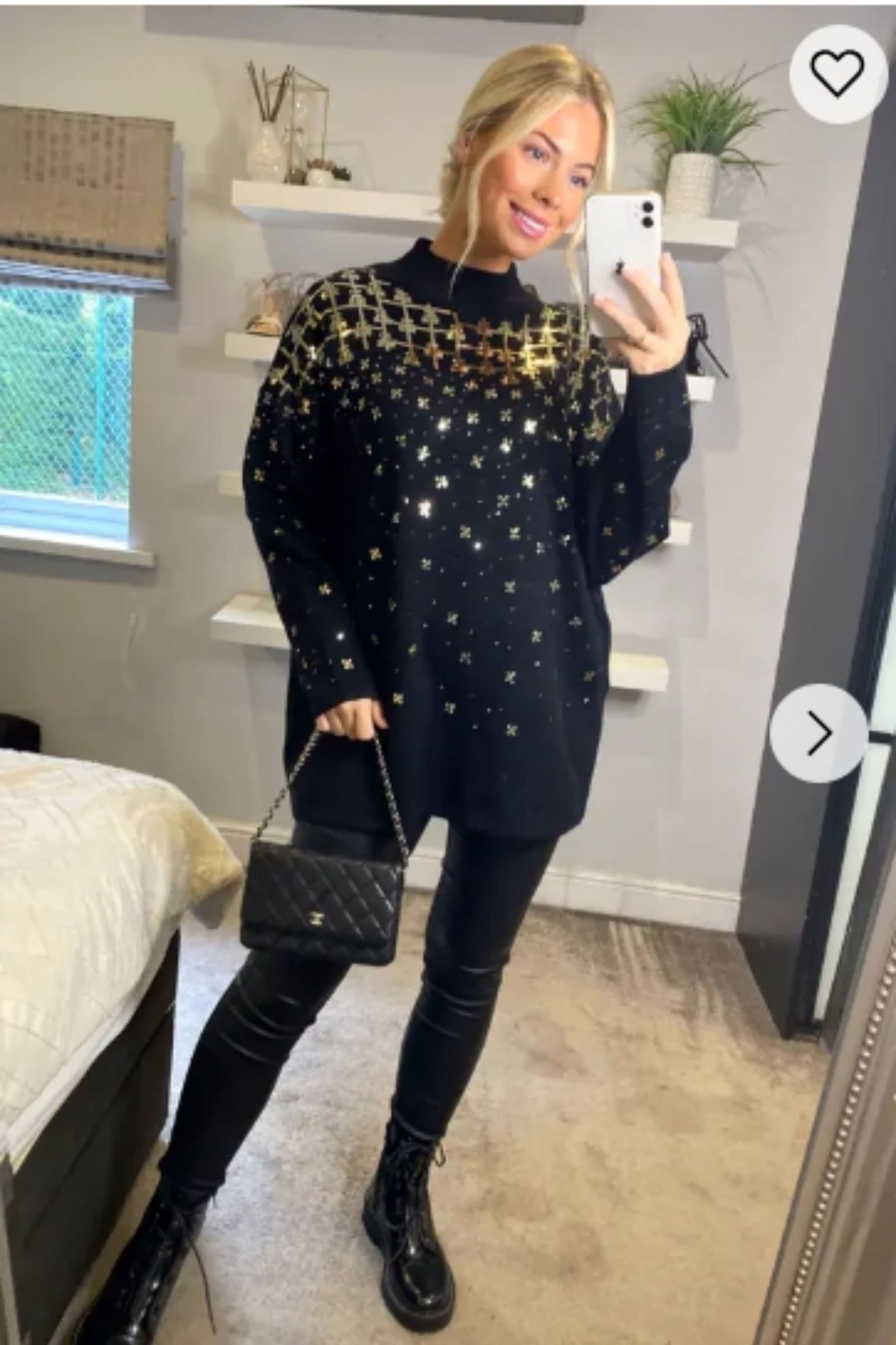 Sequin Embellished Long Sleeves Jumper
