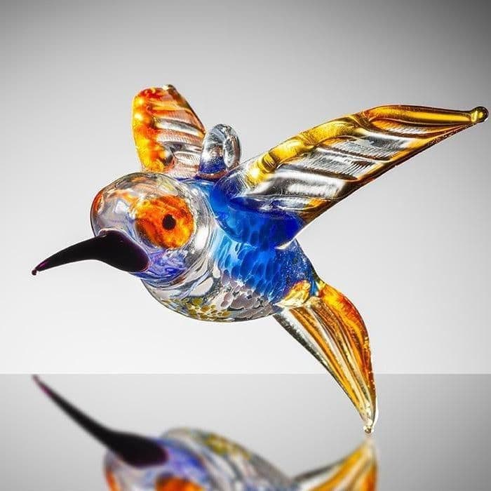 Large Hanging Bird Humming Bird Orange &