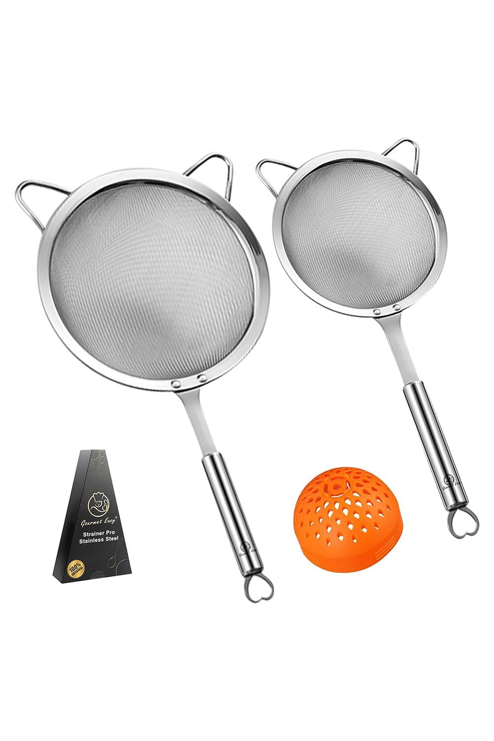 Set 2 Stainless Steel Strainer