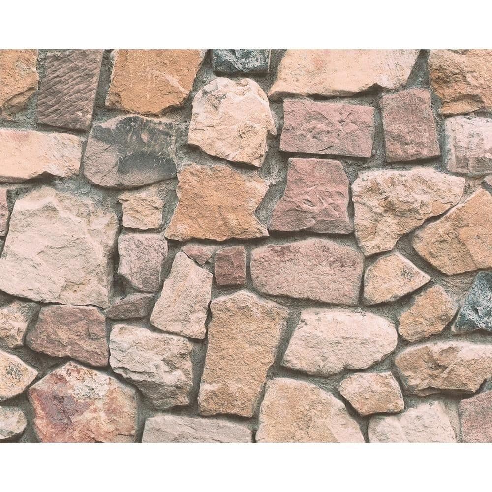 Wall Pattern Rustic Brick Textured Mural Wallpaper