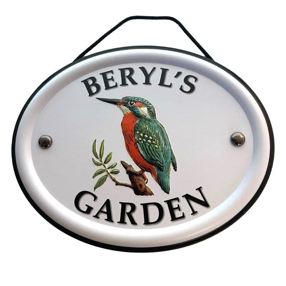 Decorative Bird Garden Sign Beryls Garden