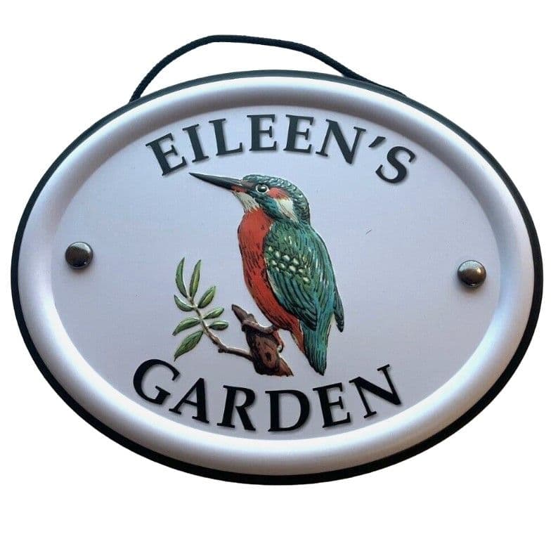 Decorative Bird Garden Sign Eileens Garden