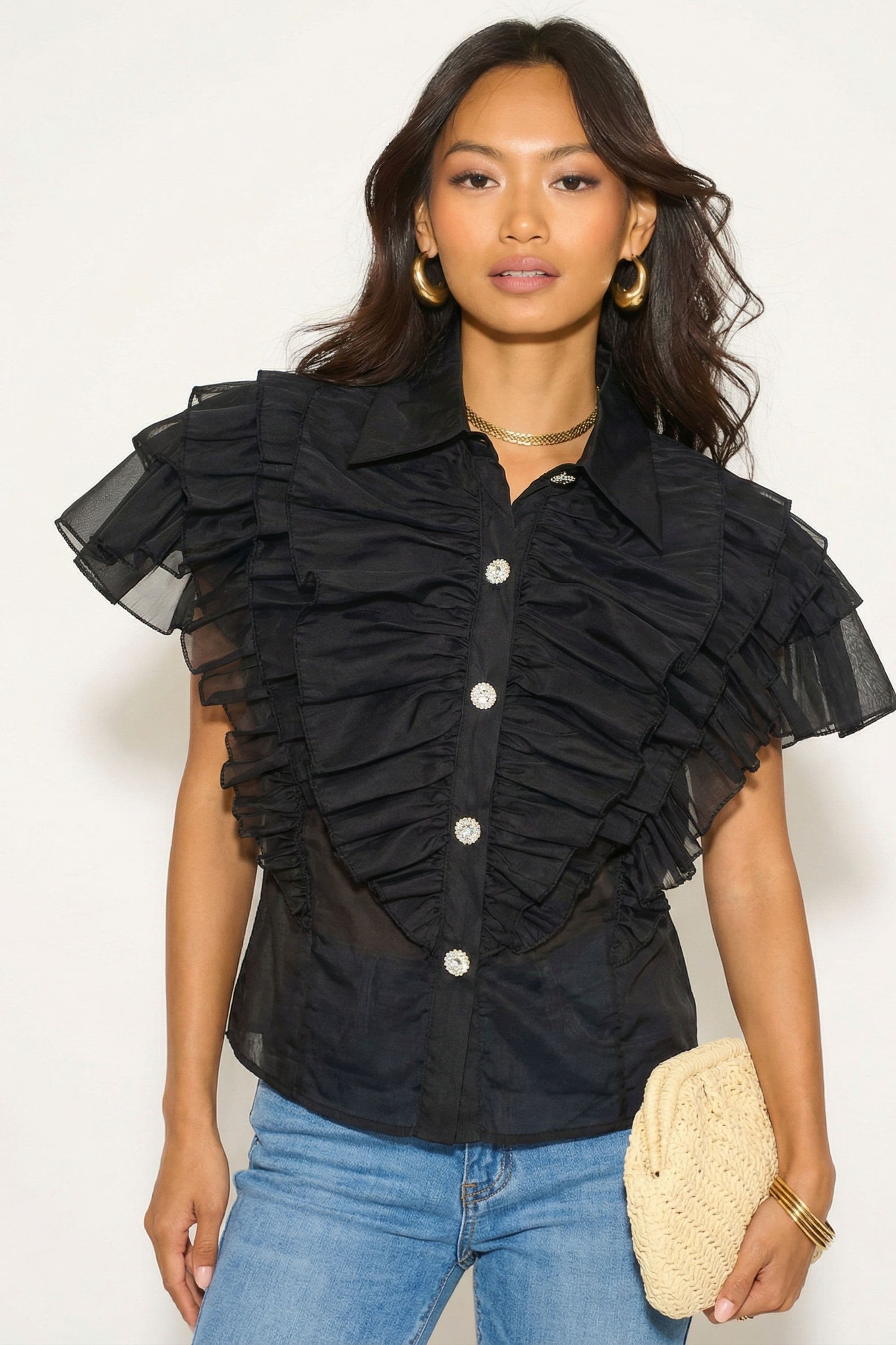 Multi Ruffle Layer design Blouse