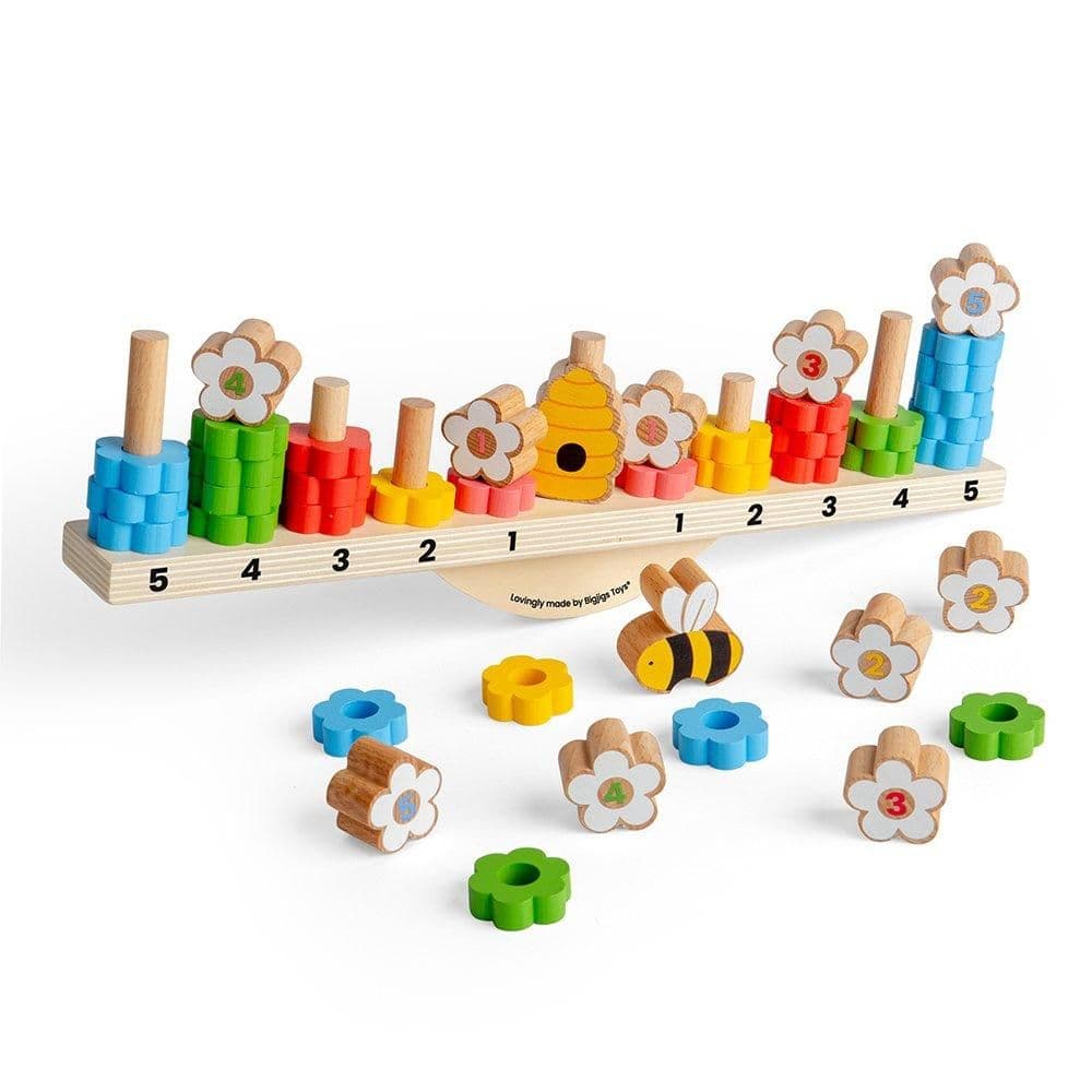 Wooden Bee Balanced Game, 44 Play Pieces