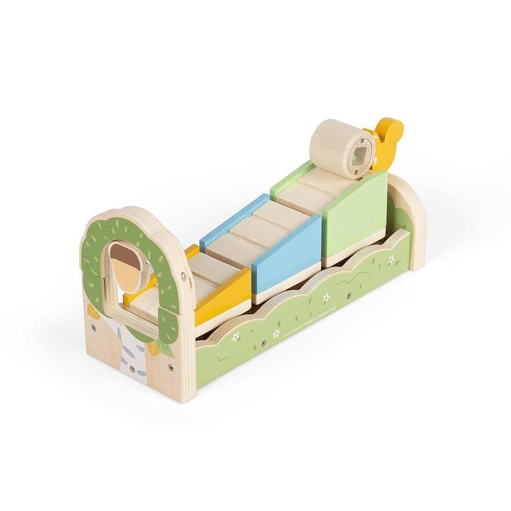 Wooden Squirrel Shape Sorter and Ramp Game