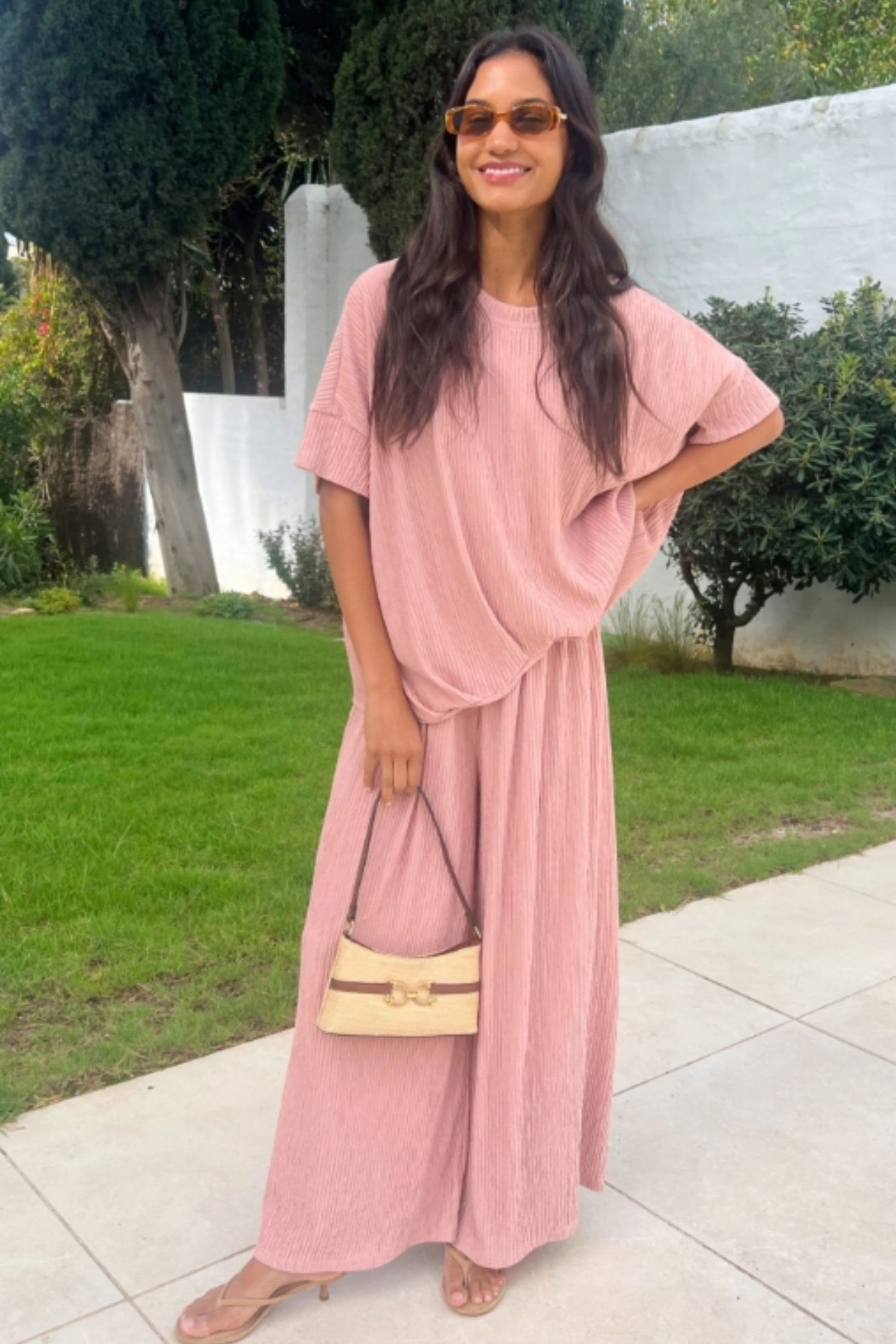 Oversized Comfort Stretch Jersey Top & Relaxed Fit Trousers