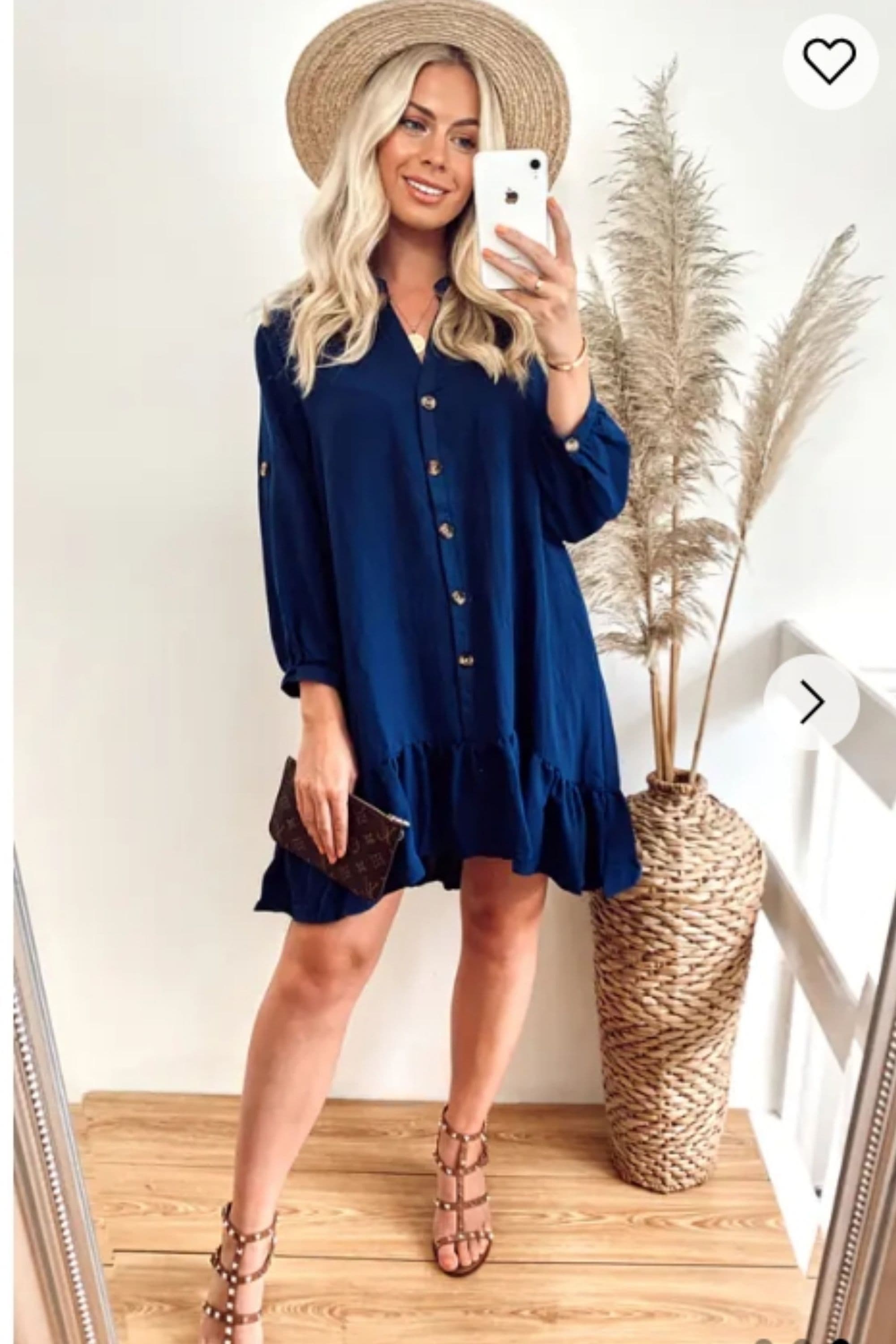 Long Sleeve Oversized Linen Shirt Dress Mustard