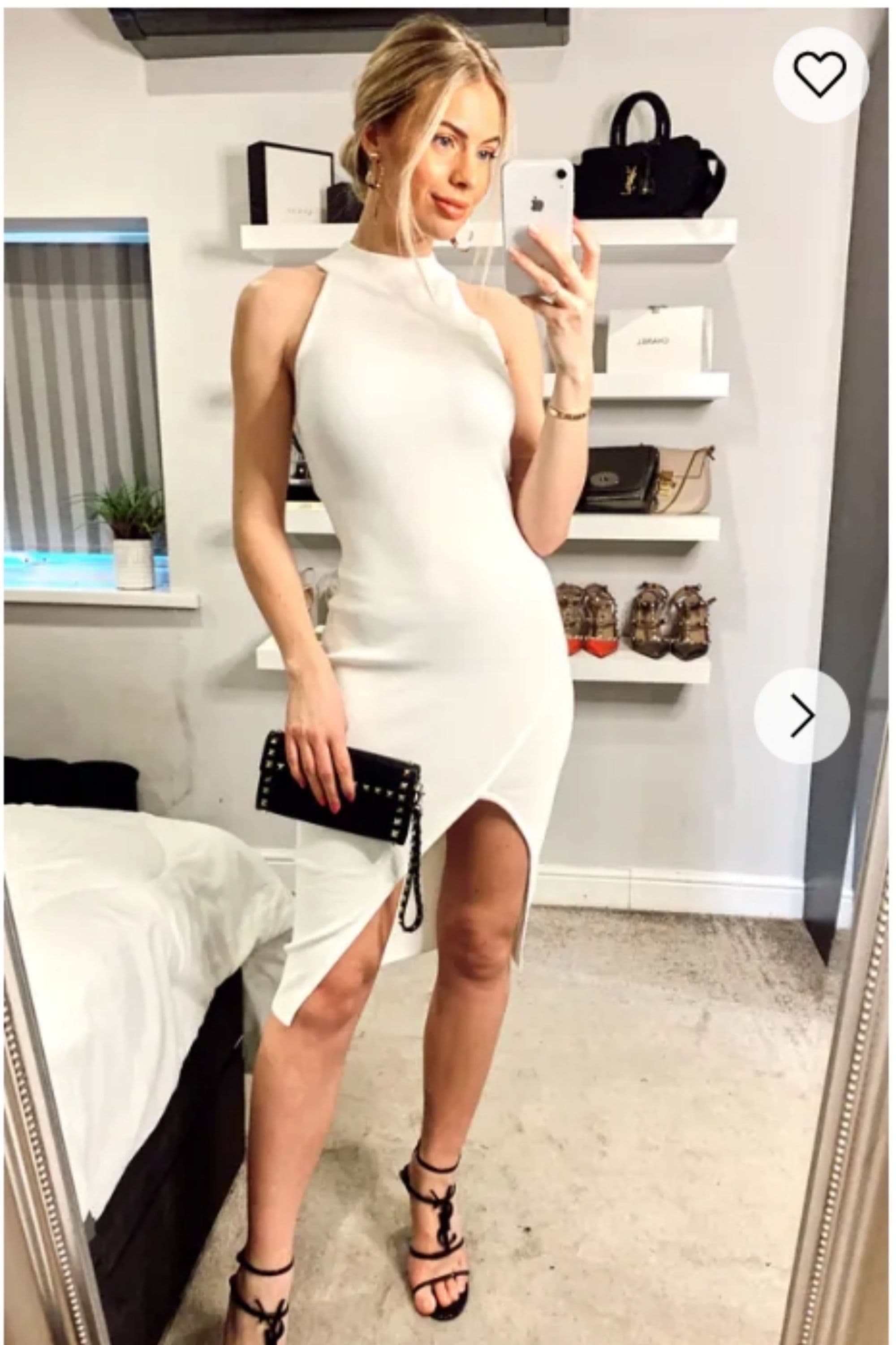 Front Open bodycon knit dress S M