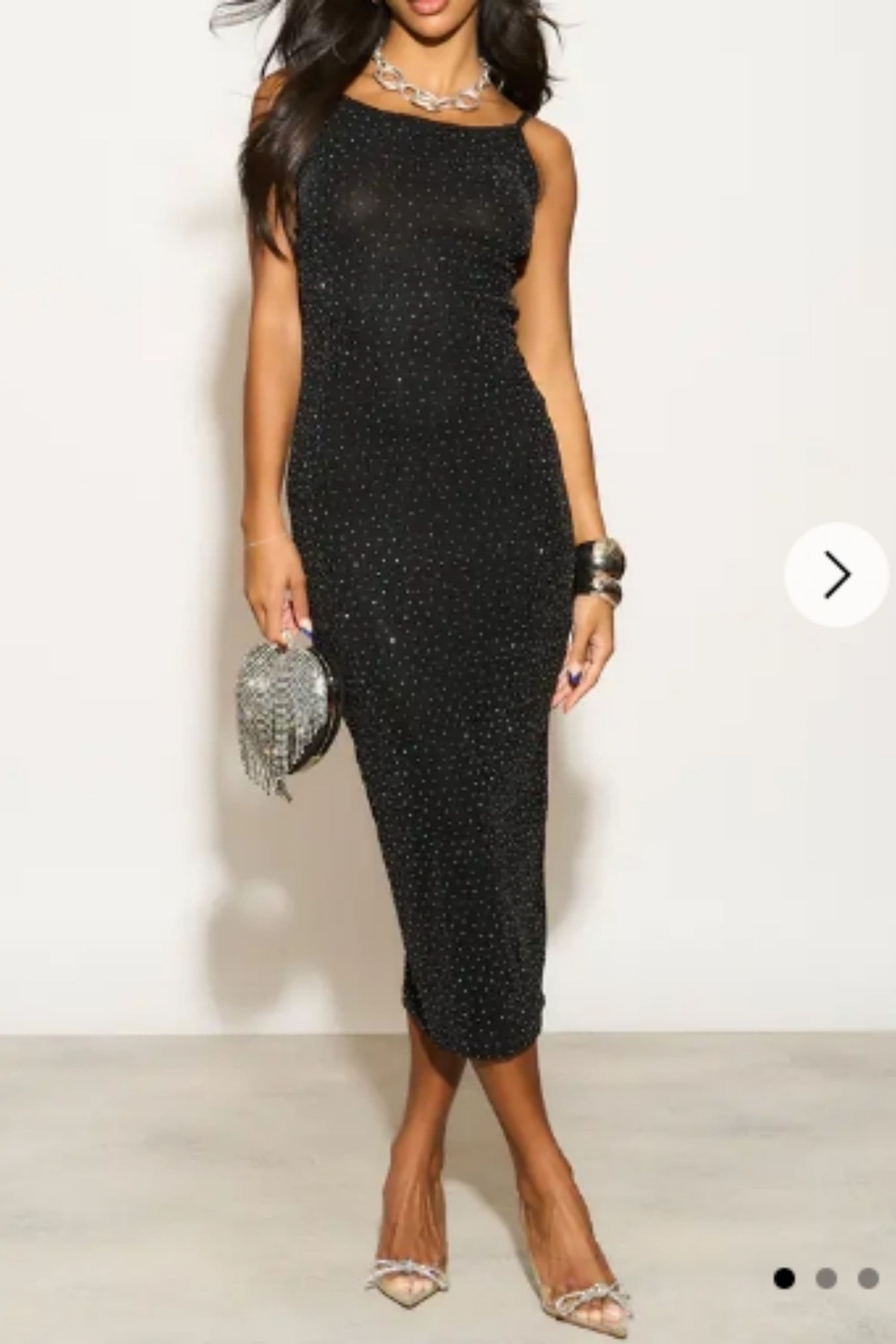 Scooped Neck Sleeveless Metallic Knit Maxi Dress