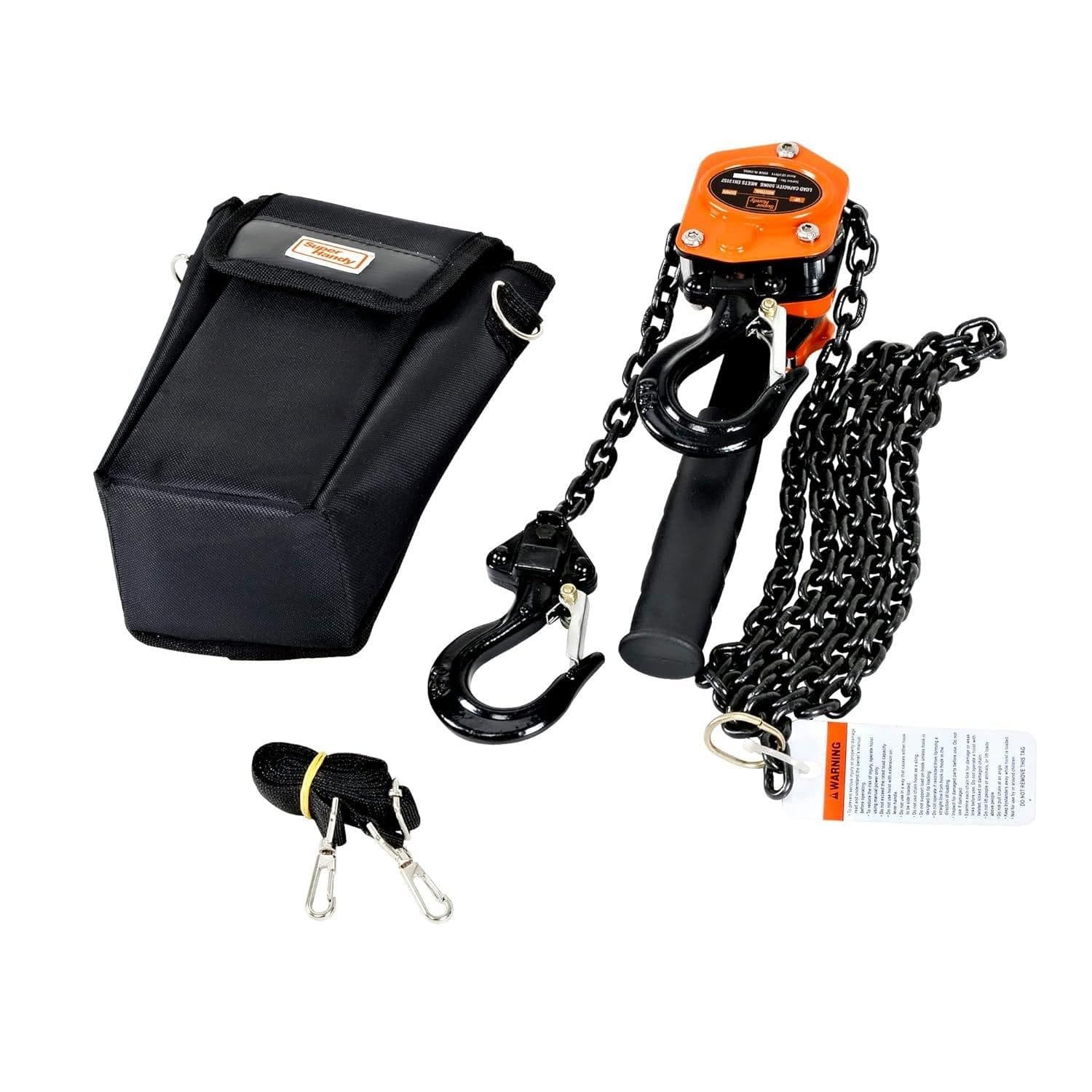 Manual Heavy Duty Chain Block Hoist 1100lbs Capacity 5ft Lift