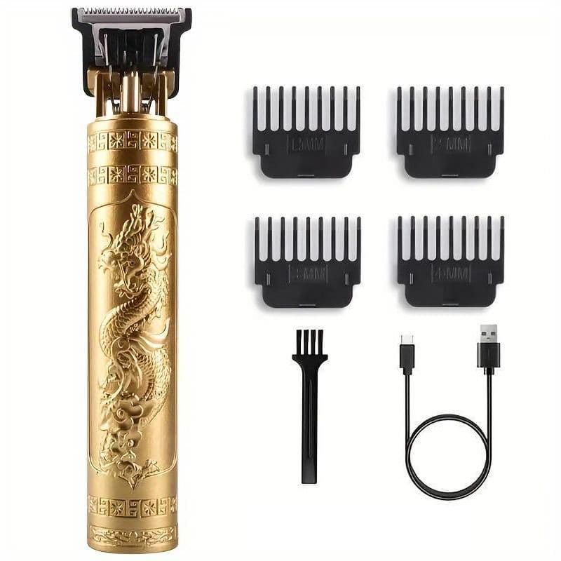 T9 Golden Cordless Hair Clipper Vintage Electric Shave Trimmer Razor