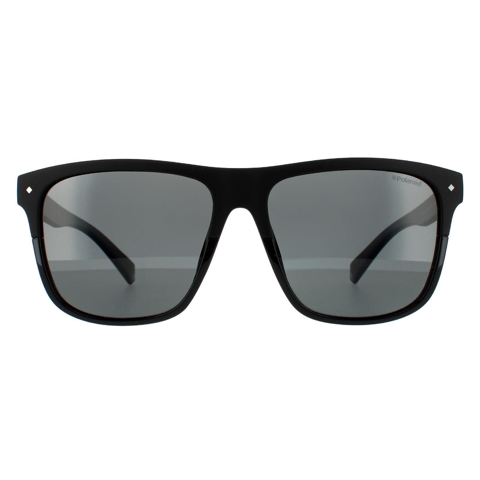 Square Black Grey Polarized Sunglasses