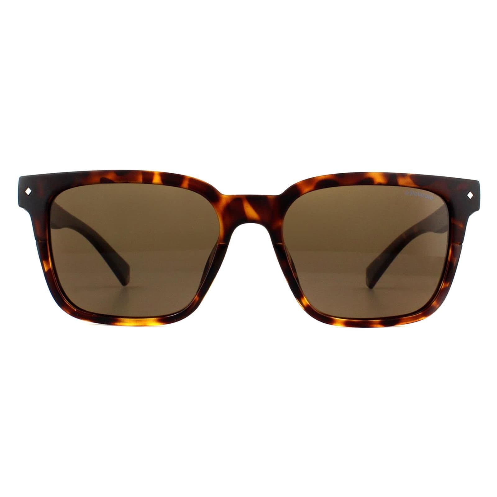 Square Dark Havana Bronze Polarized Sunglasses