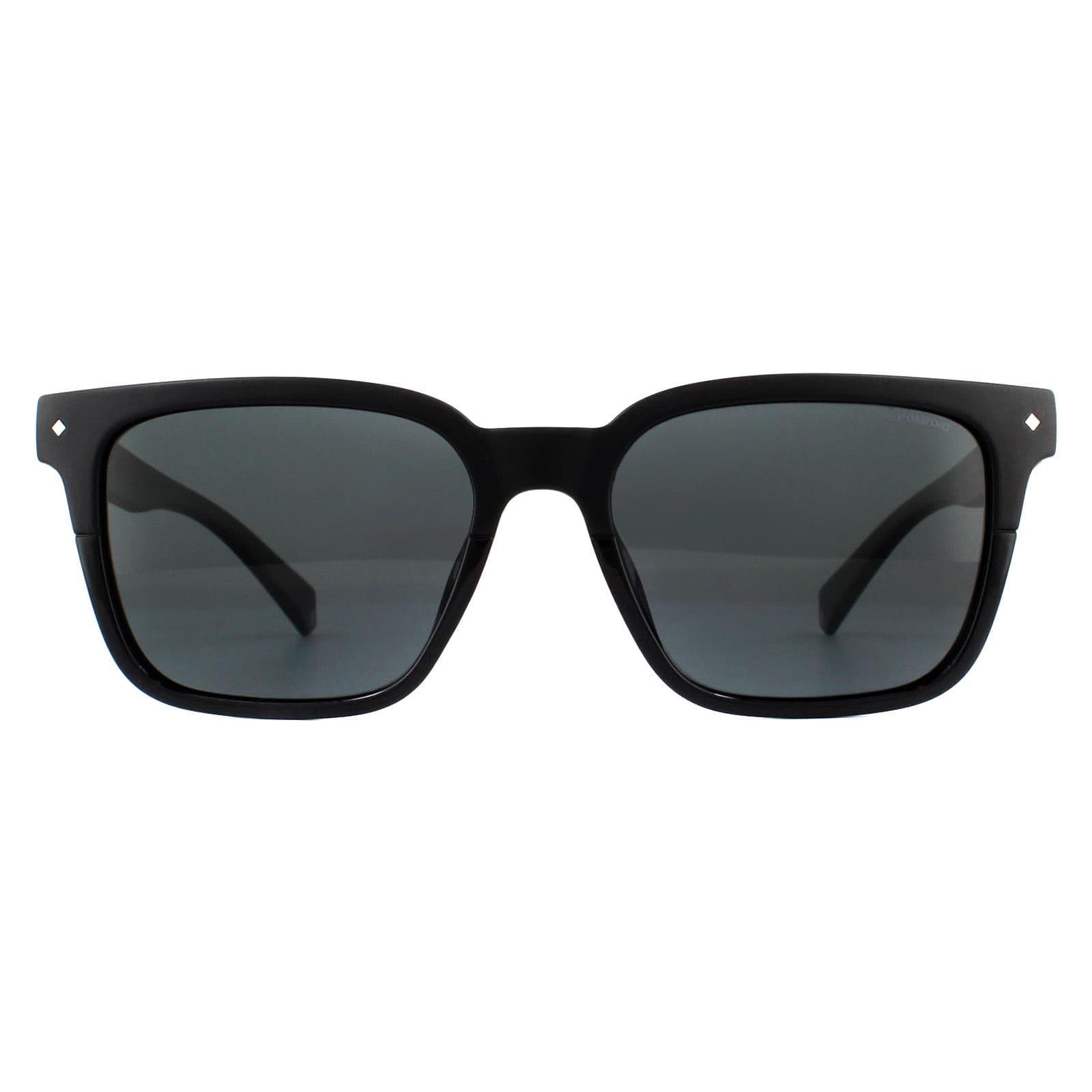 Square Black Grey Polarized Sunglasses