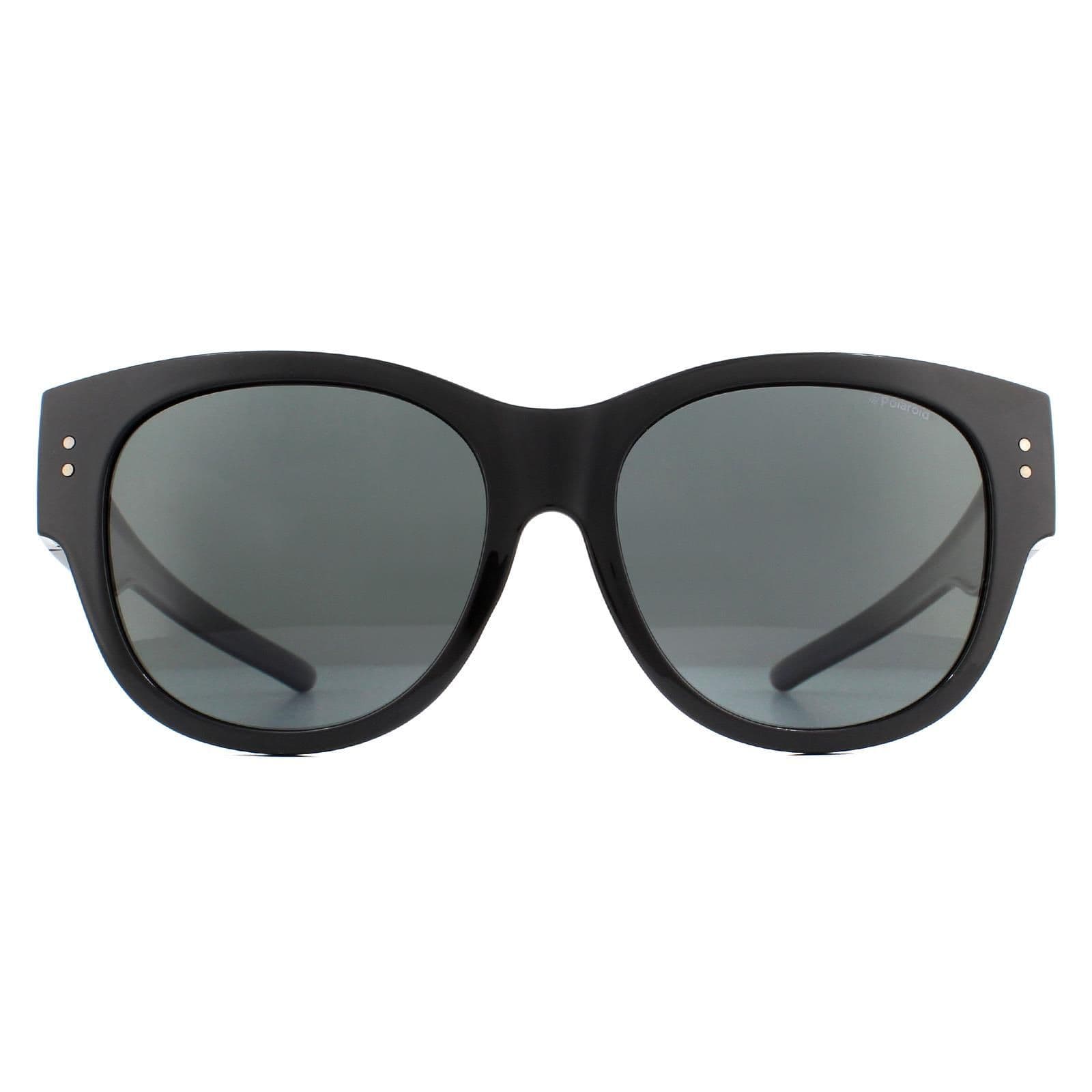 Suncovers Rectangle Black Grey Polarized Sunglasses