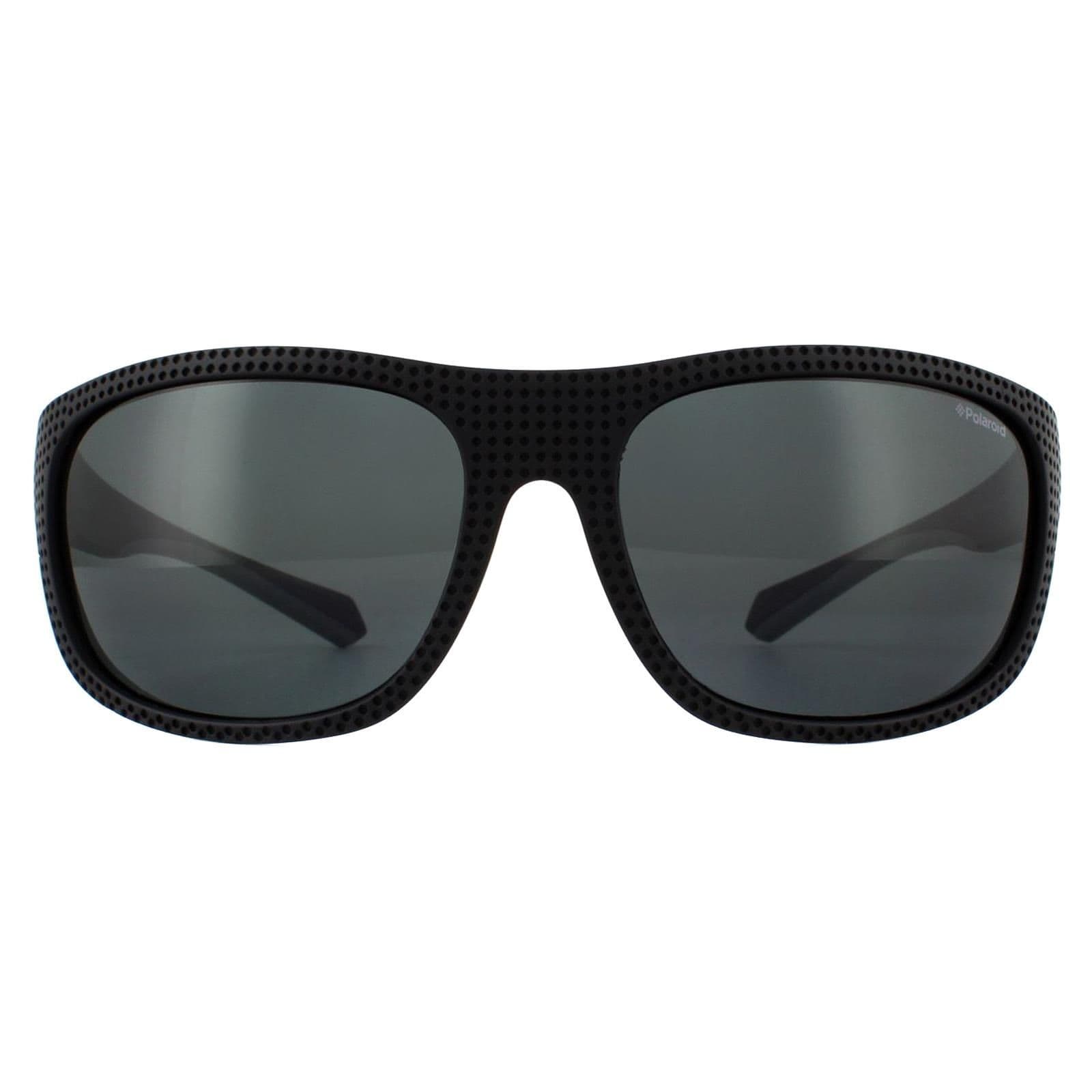 Sport Wrap Black Grey Polarized Sunglasses