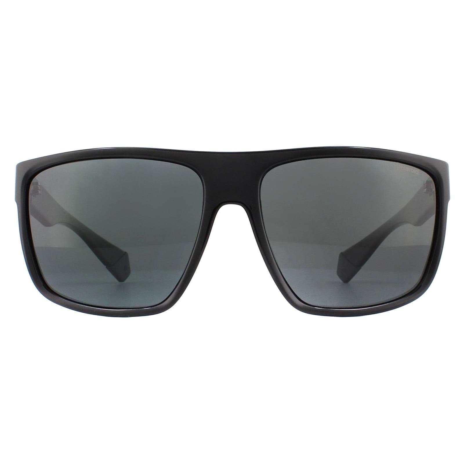 Square Black Grey Polarized Sunglasses