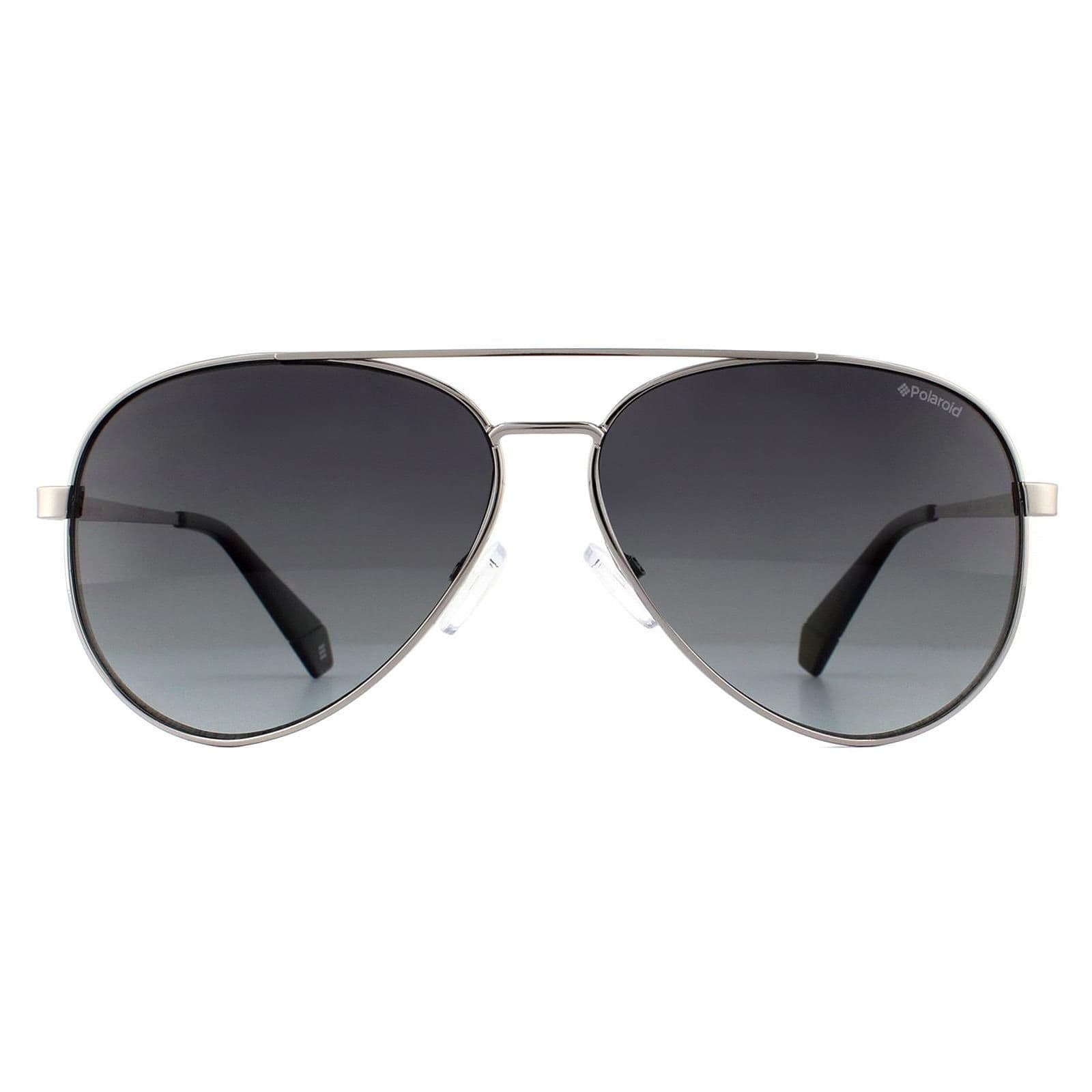 Aviator Ruthenium Grey Gradient Polarized Sunglasses