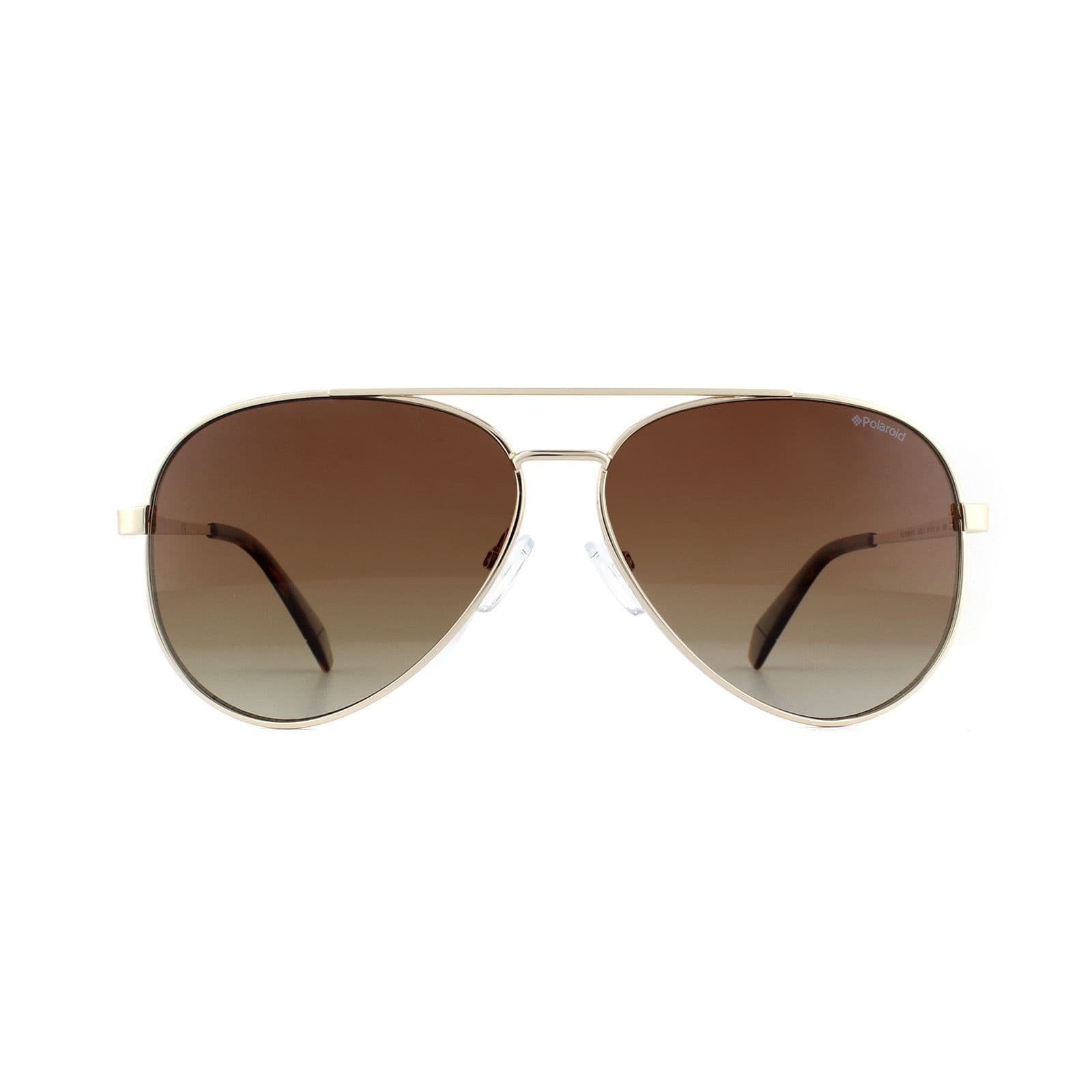 Aviator Gold Brown Gradient Polarized Sunglasses