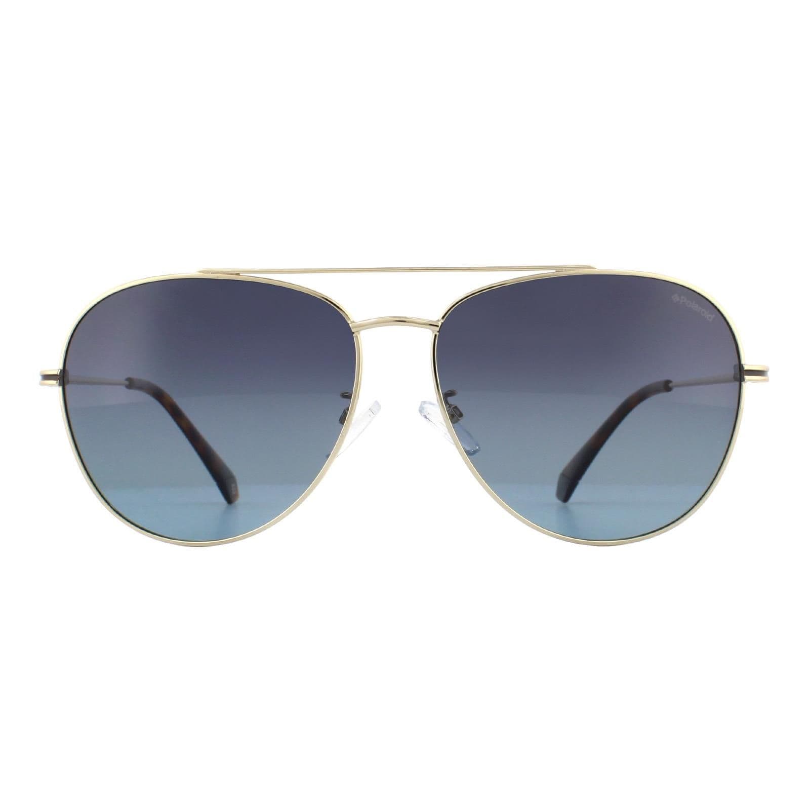 Aviator Gold Grey Gradient Polarized Sunglasses