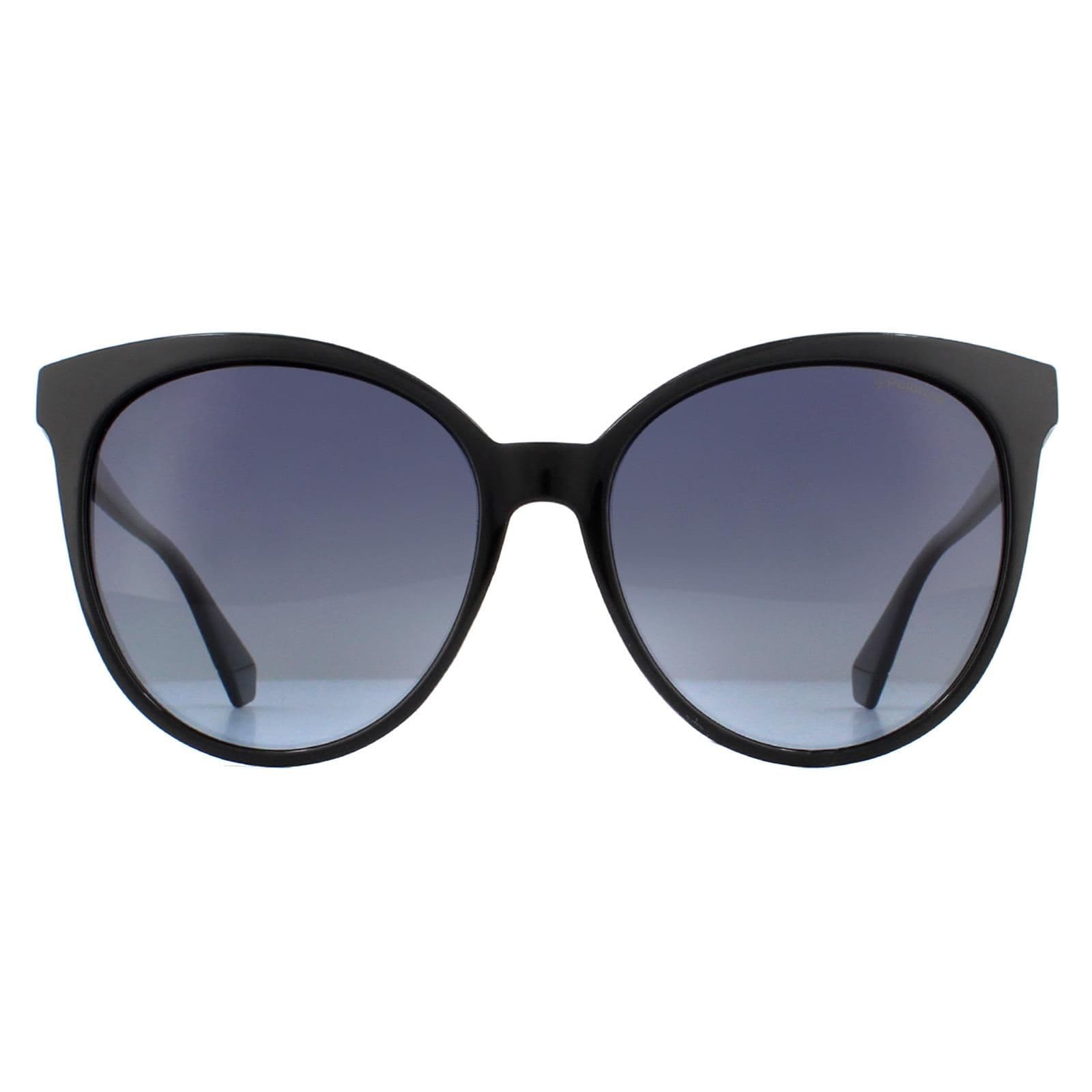 Cat Eye Black Grey Gradient Polarized Sunglasses